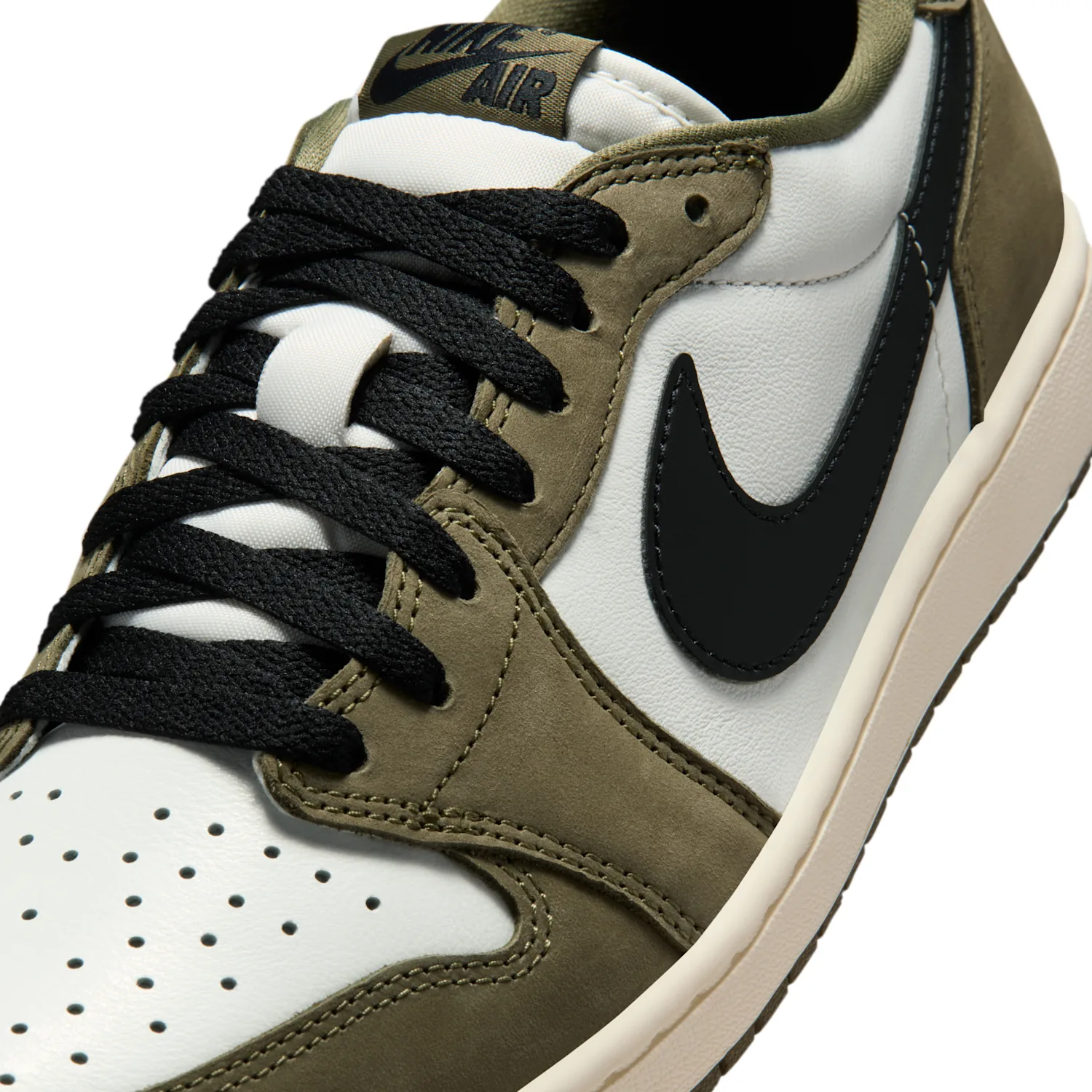 Air Jordan 1 Retro Low "Medium Olive and Summit White" image 7