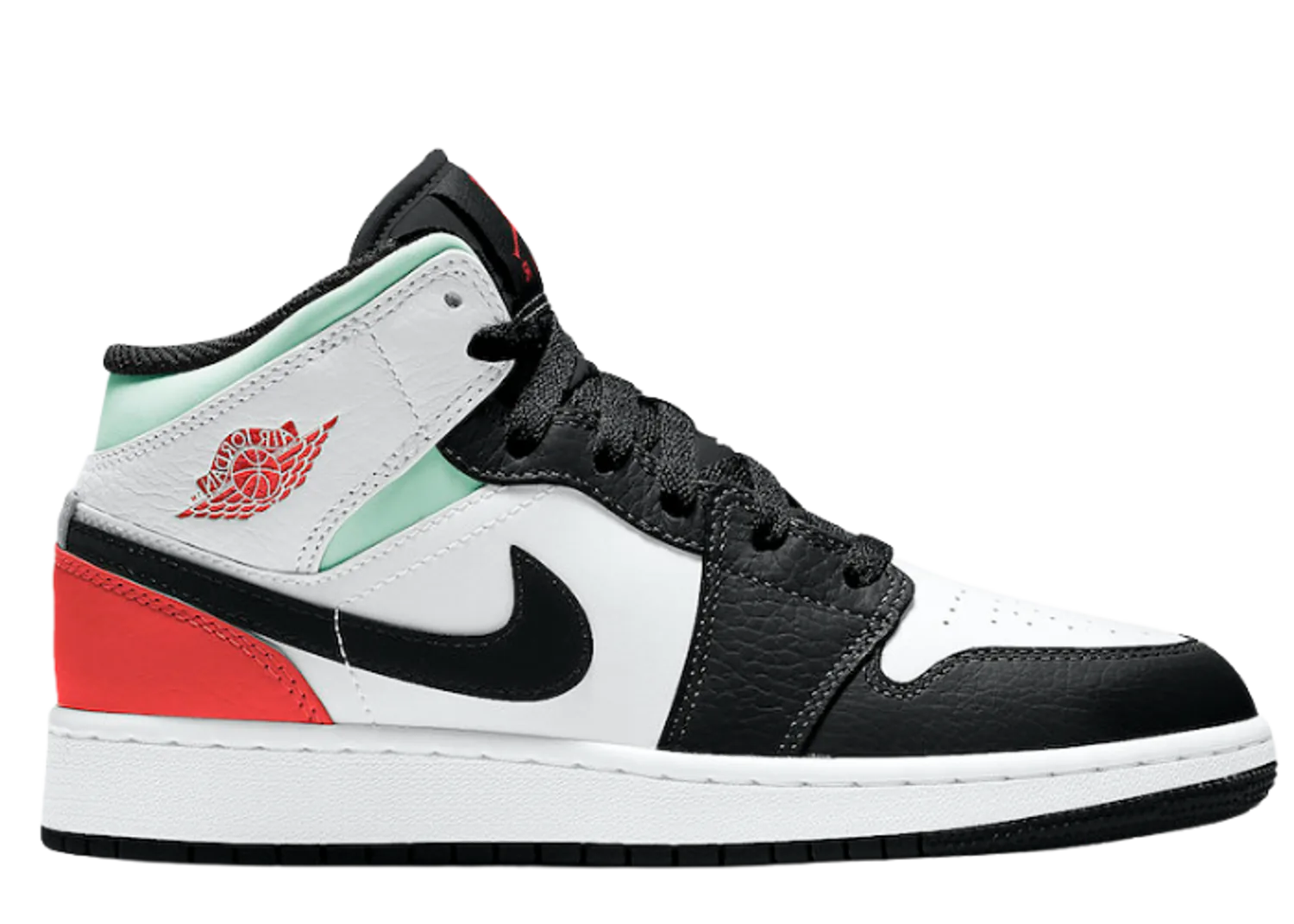 Jordan 1 Mid SE White Black Red Spruce (GS)