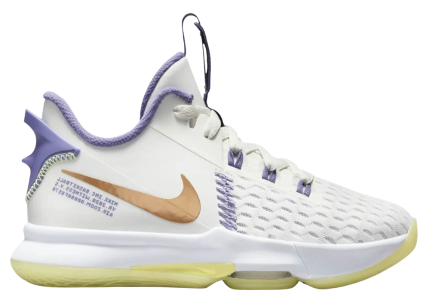 Nike LeBron Witness 5 White Light Zitron (GS)