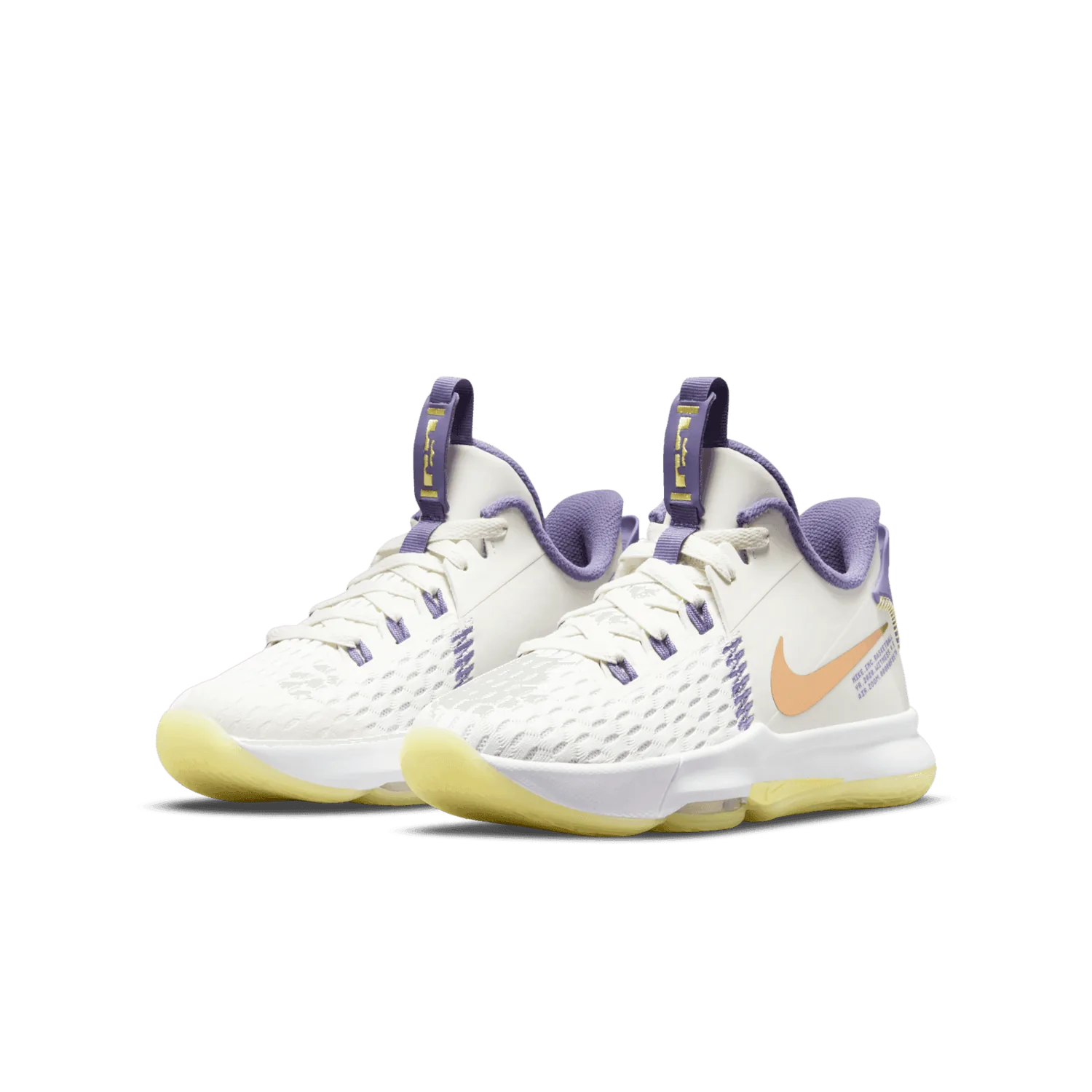 Nike LeBron Witness 5 White Light Zitron (GS) image 4
