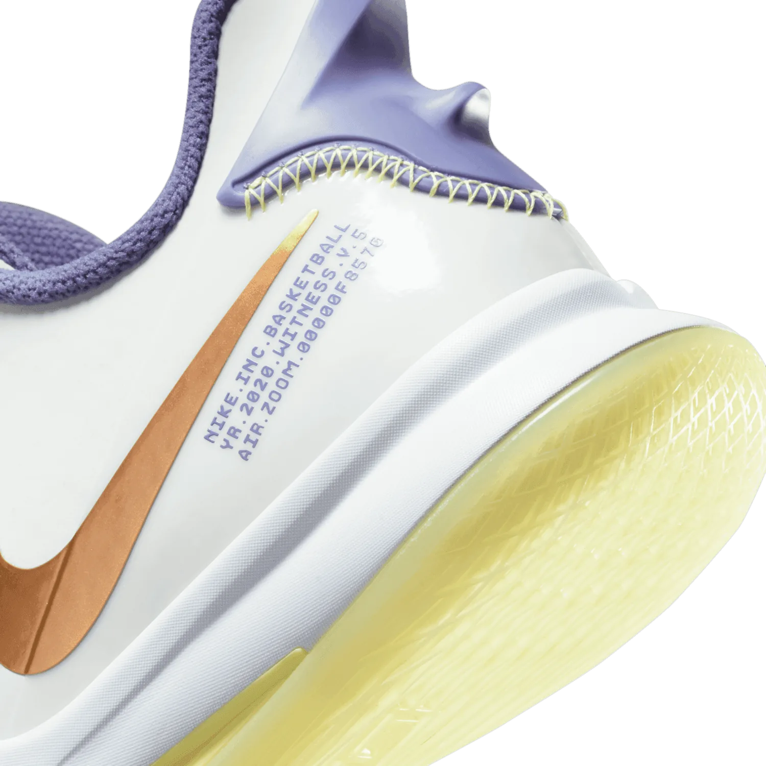 Nike LeBron Witness 5 White Light Zitron (GS) image 7