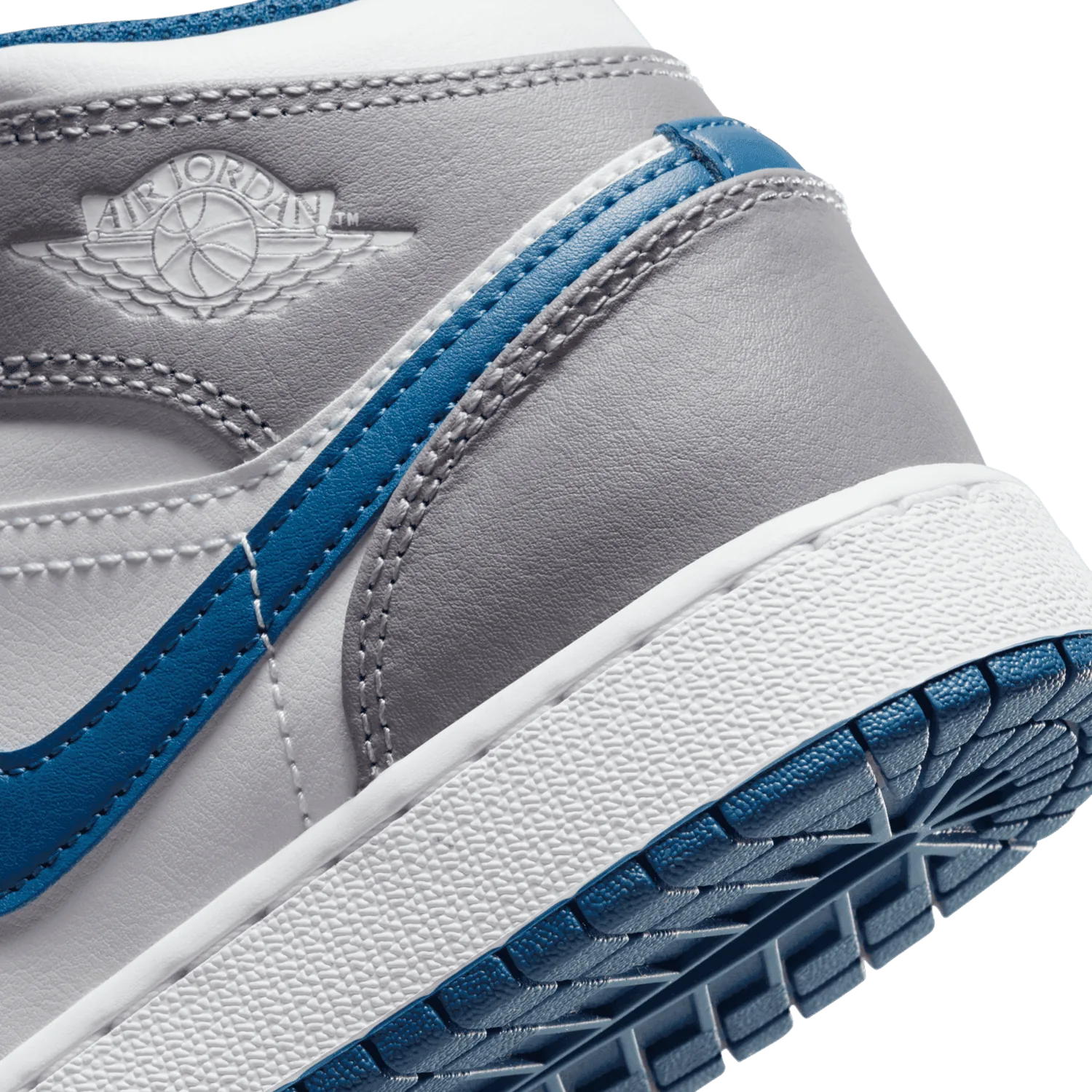 Air Jordan 1 Mid True Blue (GS) image 7