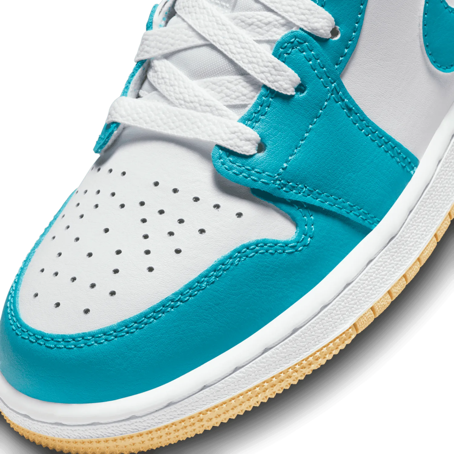 Air Jordan 1 Mid Aquatone Celestial Gold (GS) image 6