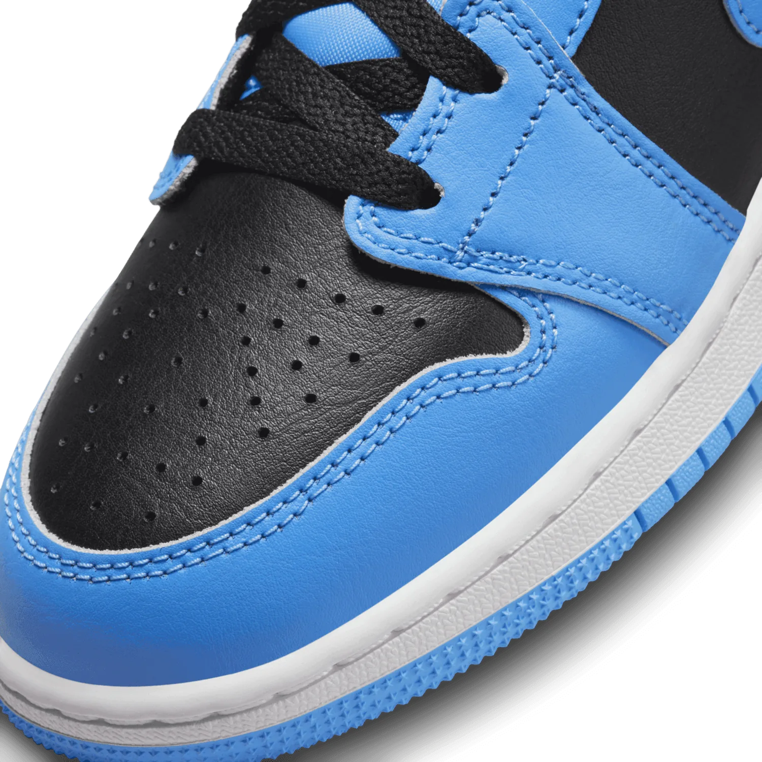 Air Jordan 1 Mid Black University Blue (GS) image 6