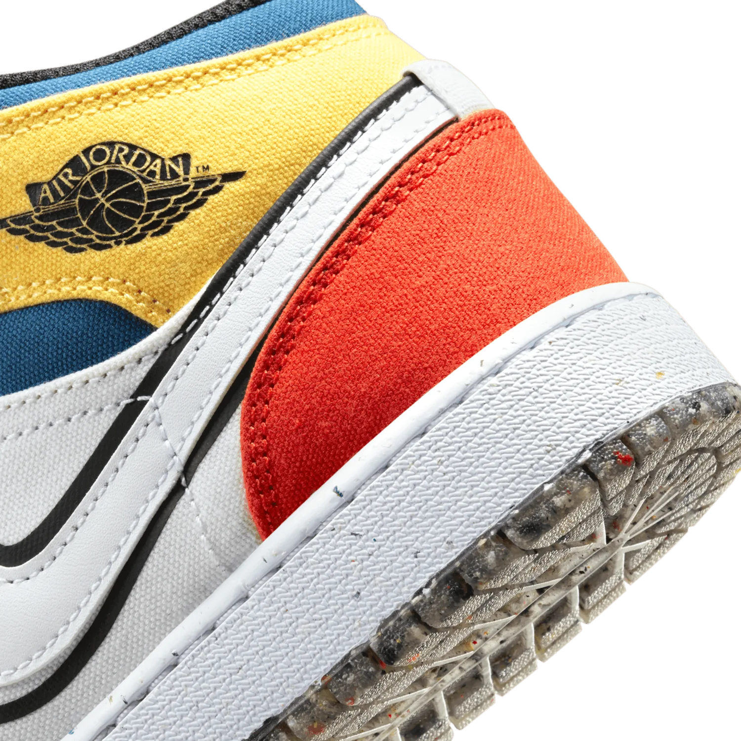 Air Jordan 1 Mid SE Multi-Color Canvas (GS) image 7