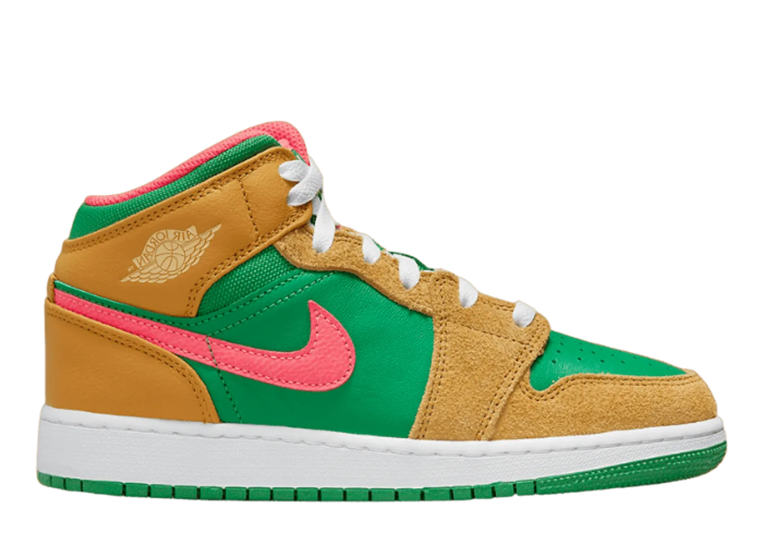 Air Jordan 1 Mid SE Wheat Watermelon (GS)
