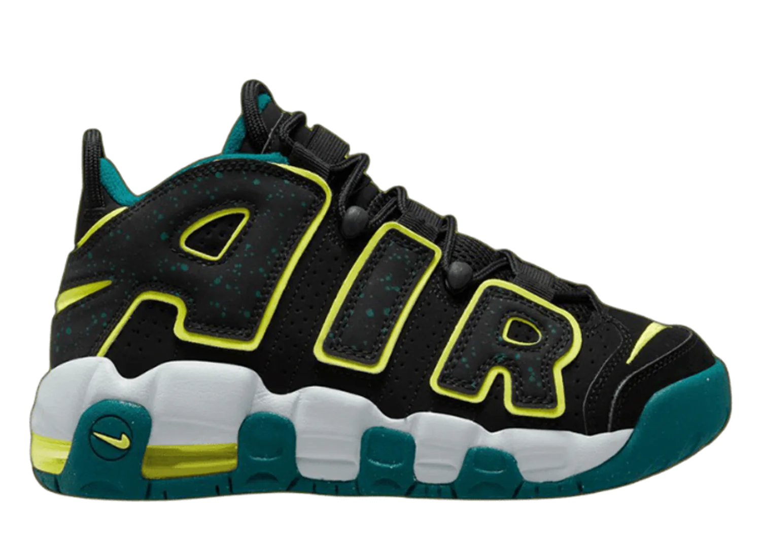 Nike Air More Uptempo Black Volt Geode Teal (GS)