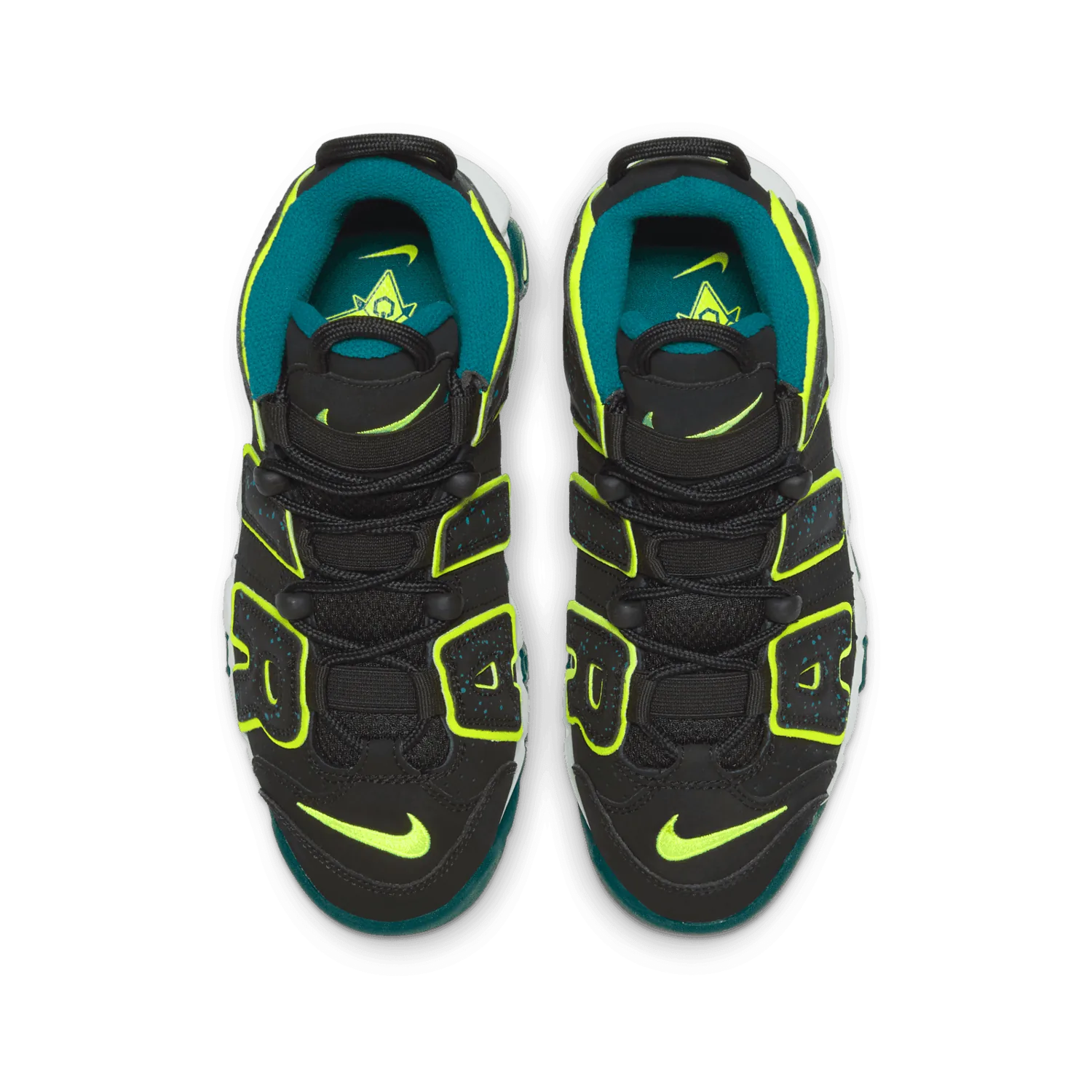 Nike Air More Uptempo Black Volt Geode Teal (GS) image 3