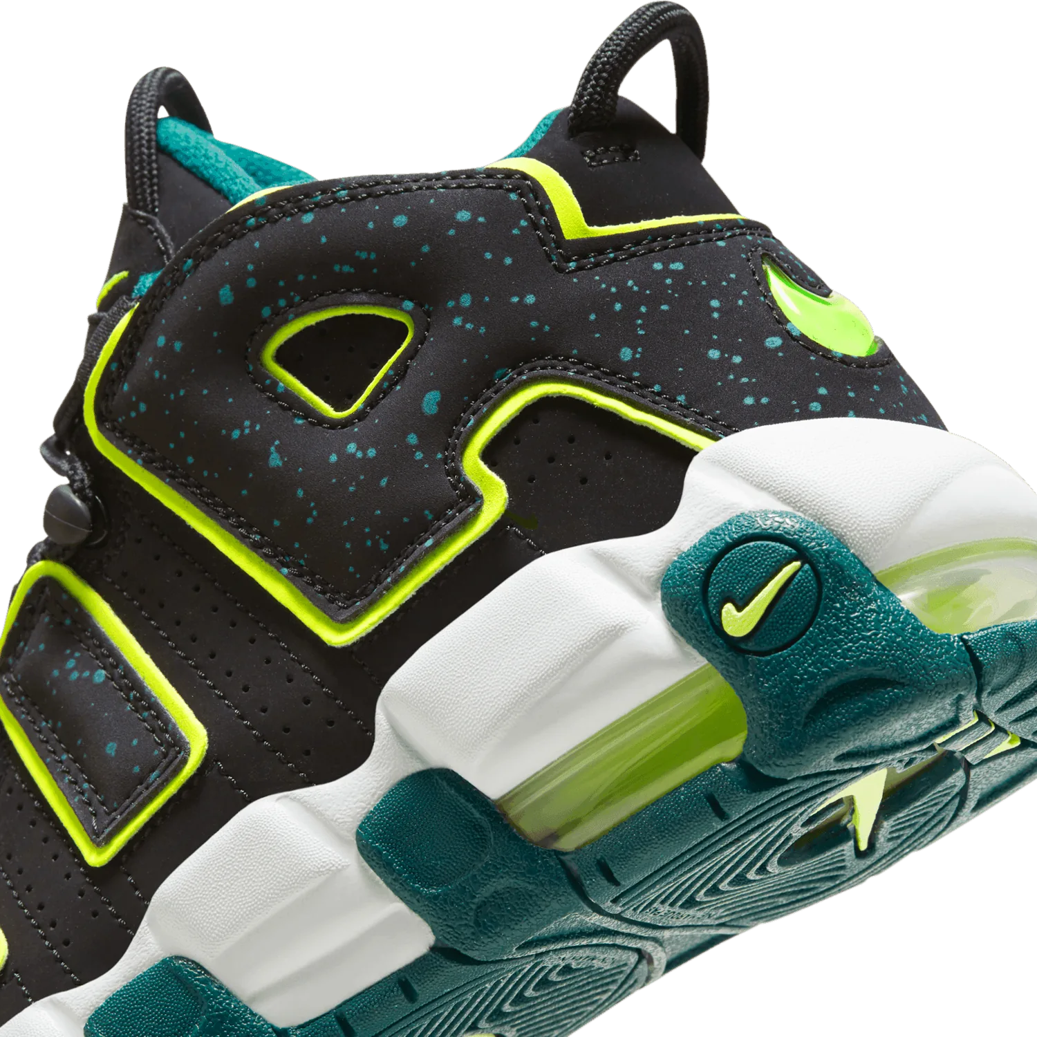 Nike Air More Uptempo Black Volt Geode Teal (GS) image 7