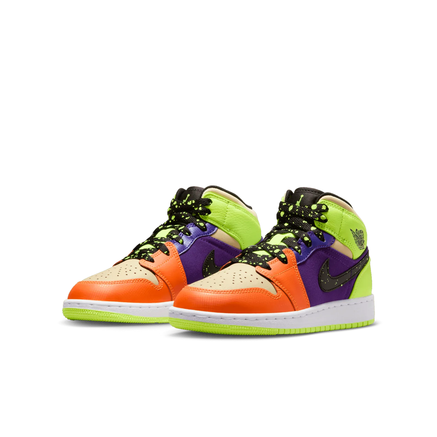 Air Jordan 1 Mid Volt Vivid Orange (GS) image 4