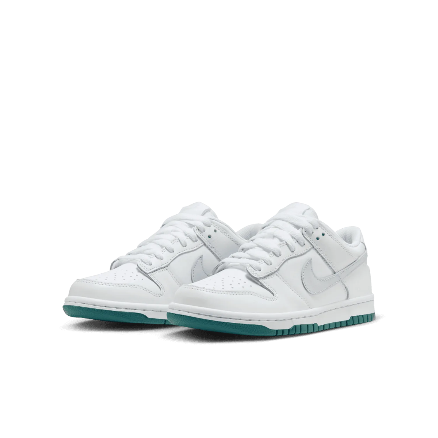 Nike Dunk Low White Silver Green (GS) image 4