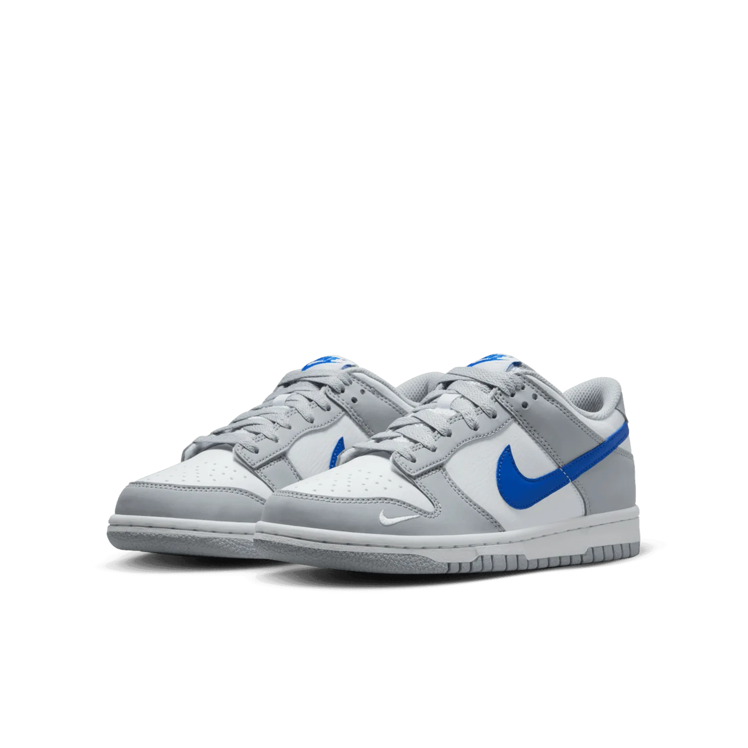 Nike Dunk Low Mini Swoosh Wolf Grey Game Royal (GS) image 4