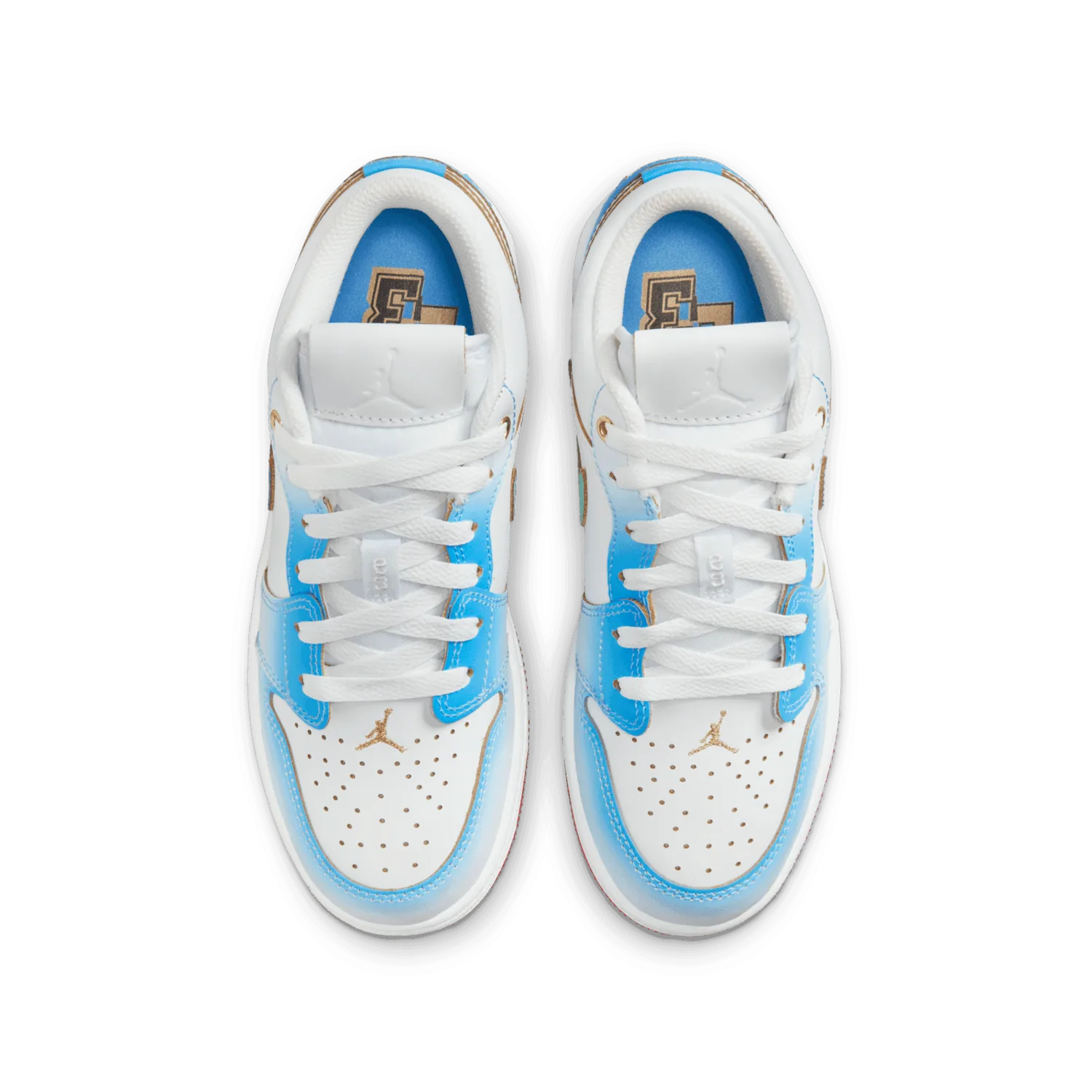 Air Jordan 1 Low SE White Game Royal University Blue (GS) image 3