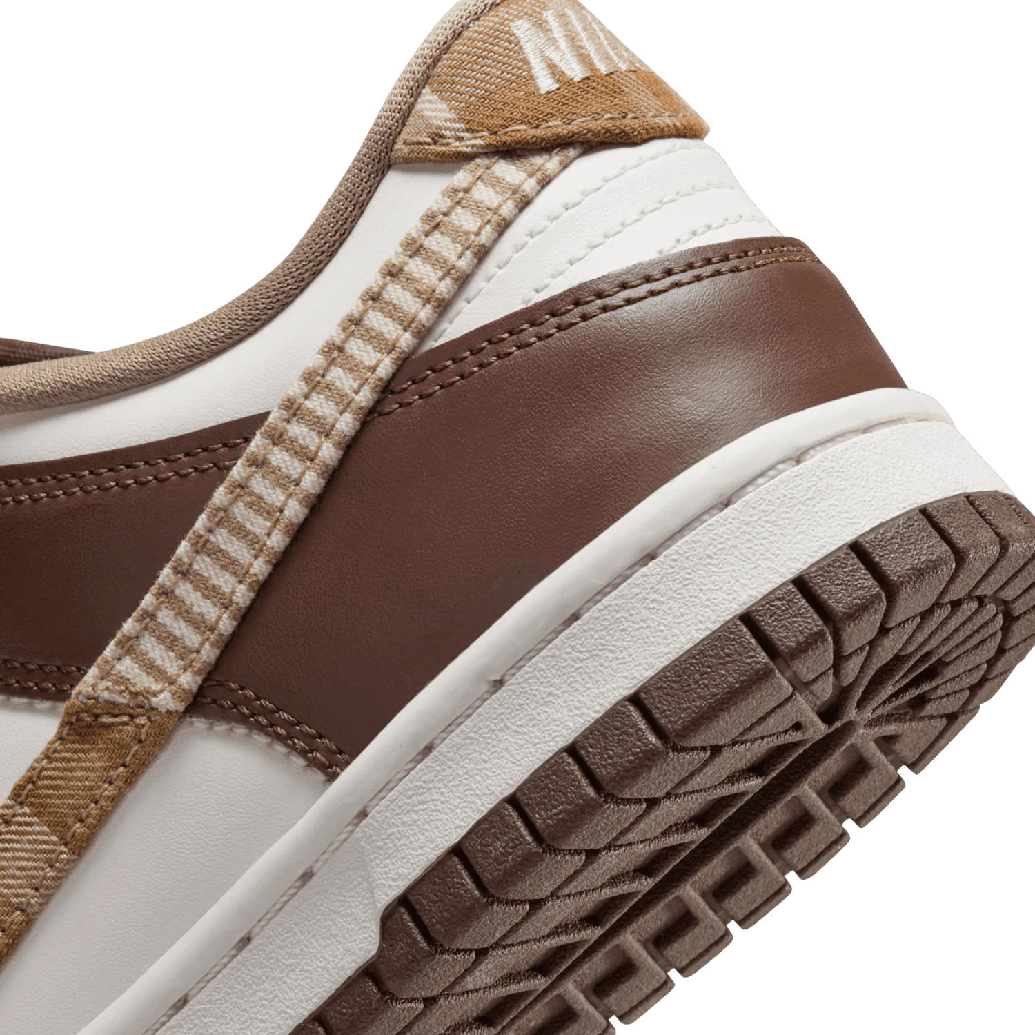 Nike Dunk Low Leather Plaid Brown (GS) image 6