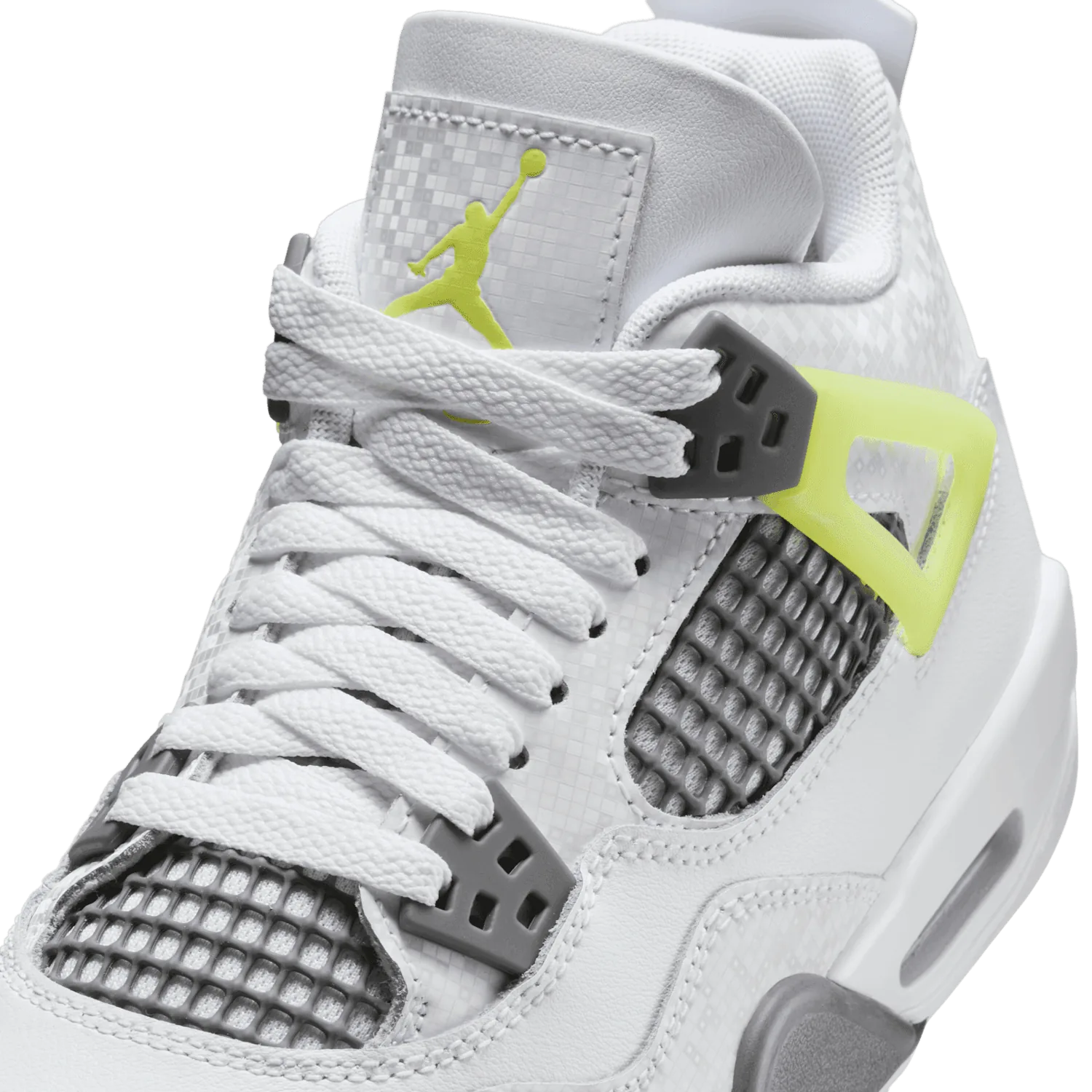 Air Jordan 4 Retro White Lemon Twist Light Graphite (GS) image 2