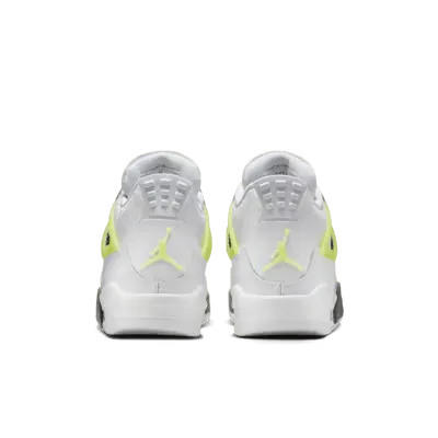 Air Jordan 4 Retro White Lemon Twist Light Graphite (GS)