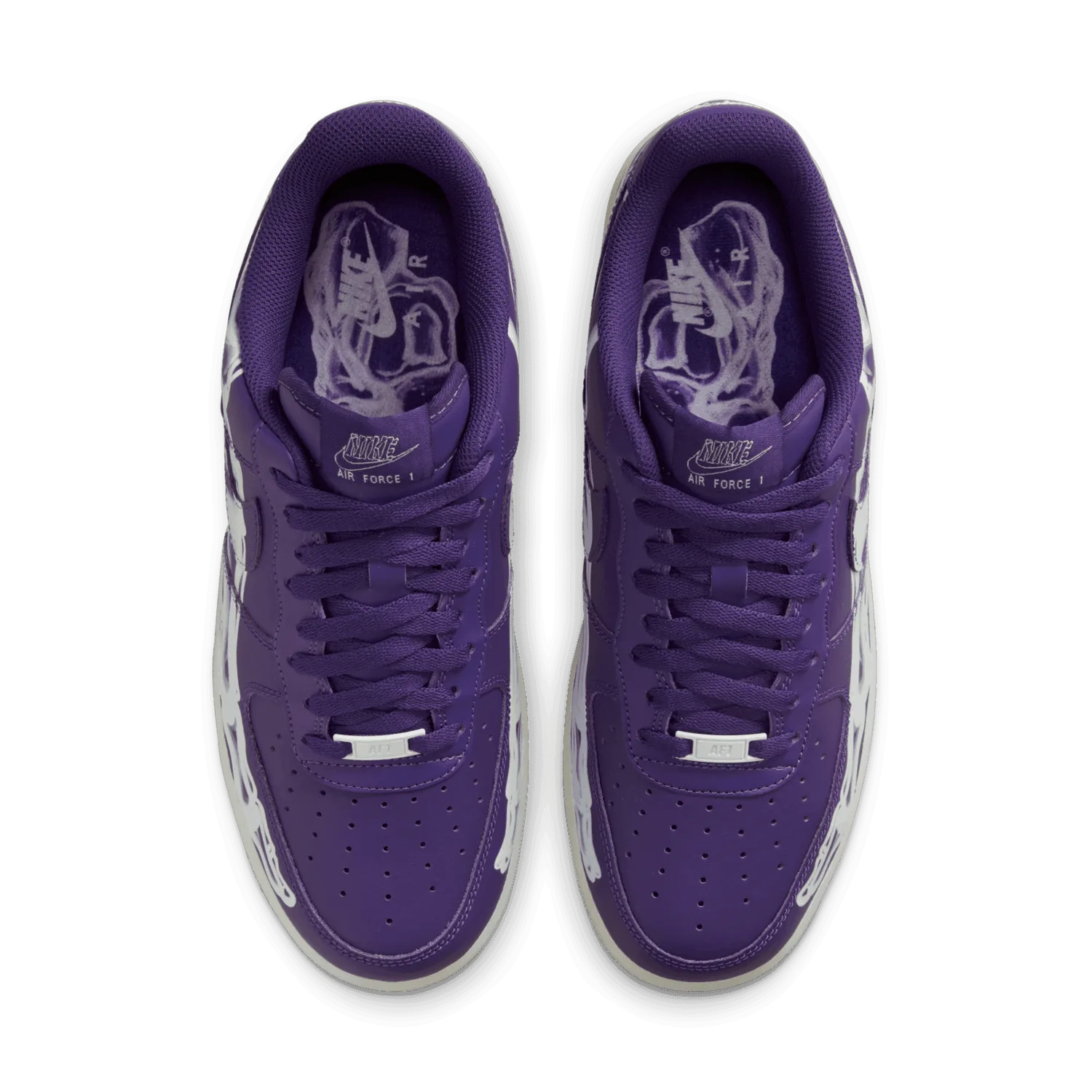 Nike Air Force 1 Low 07 QS Purple Skeleton Halloween (2021) image 3
