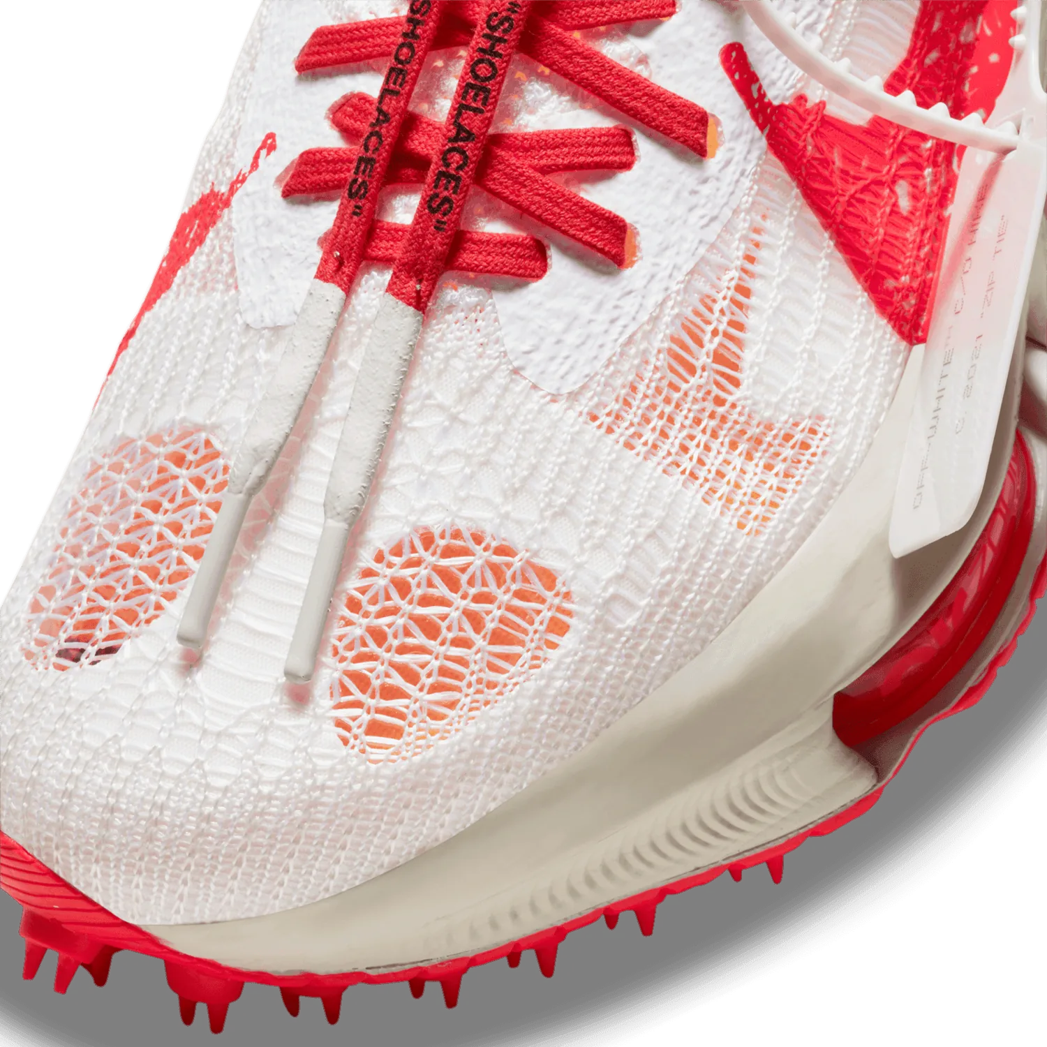 Nike Air Zoom Tempo NEXT% Off White White Solar Red image 8