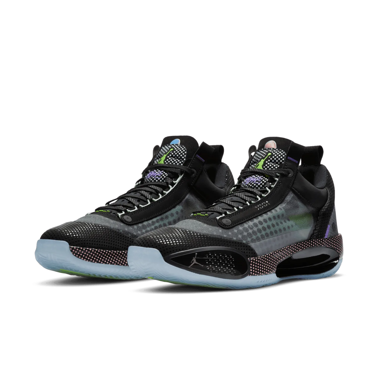 Air Jordan XXXIV Low Black Vapor Green Bleached Coral image 5