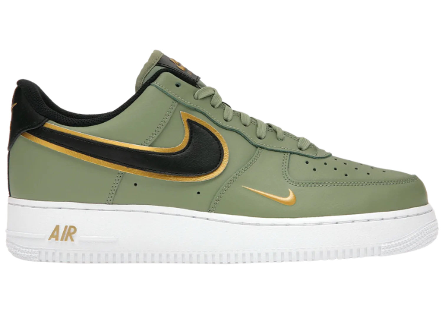 Nike Air Force 1 Low '07 LV8 Double Swoosh Olive Gold Black