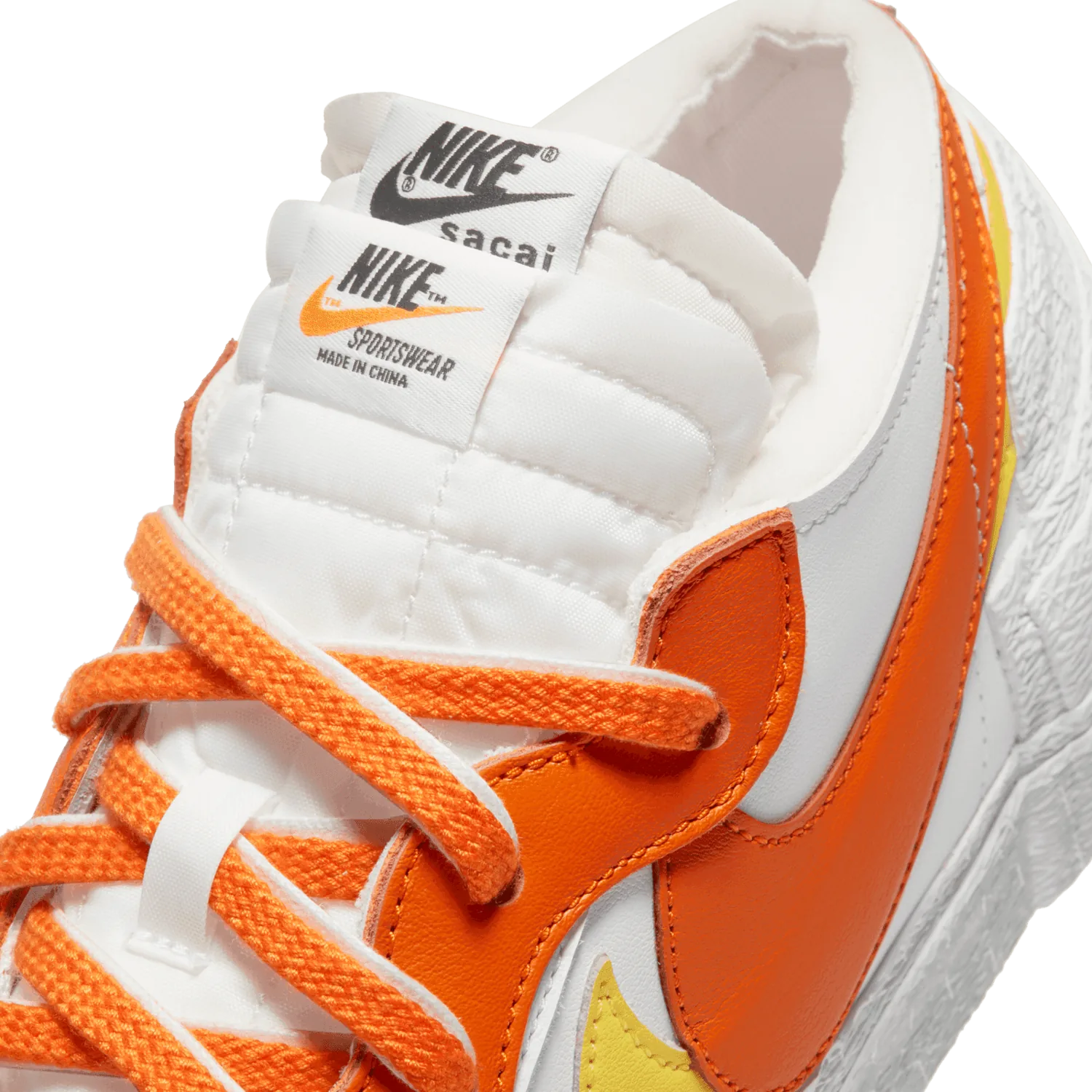Nike Blazer Low sacai White Magma Orange image 10
