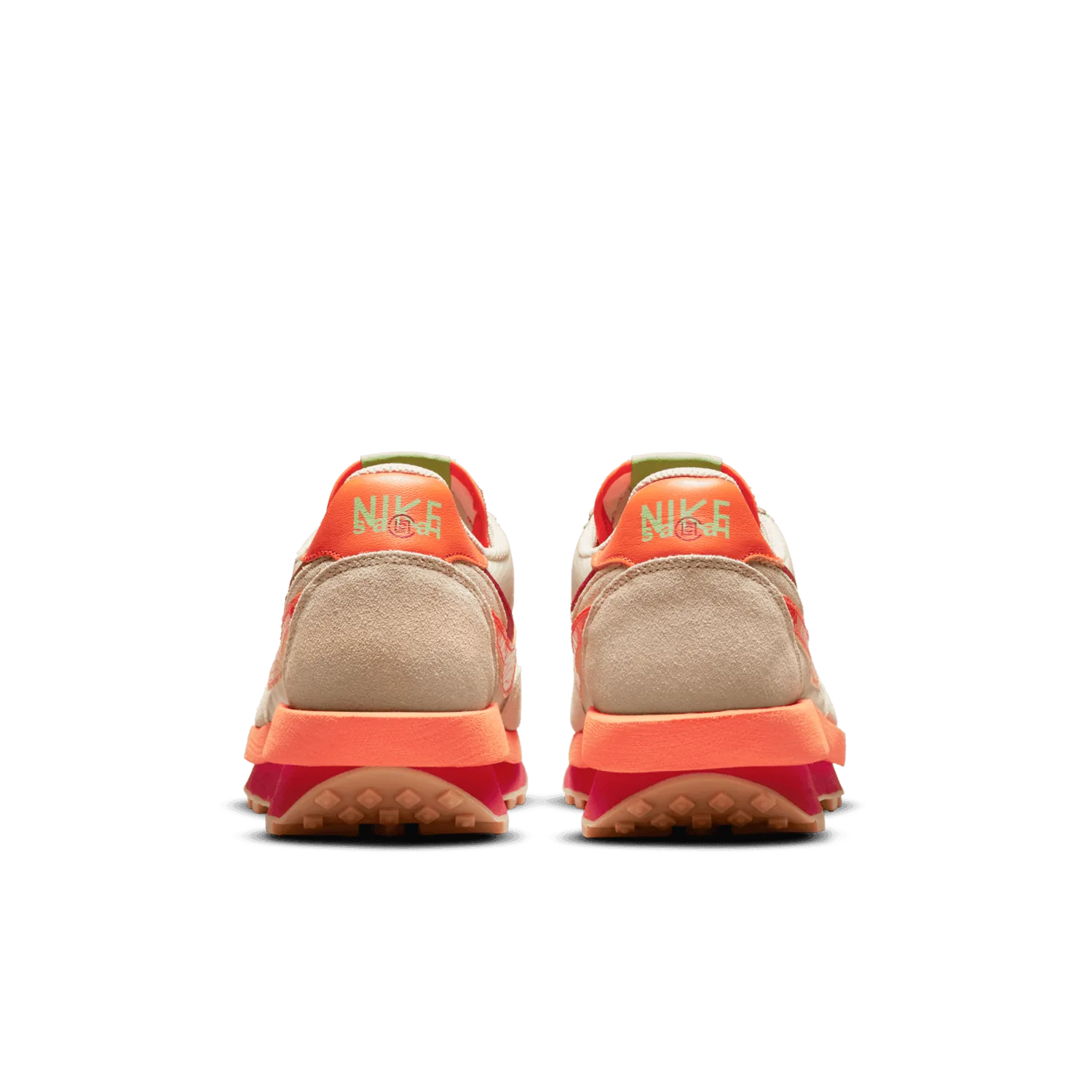 Nike LD Waffle sacai CLOT Net Orange Blaze image 5