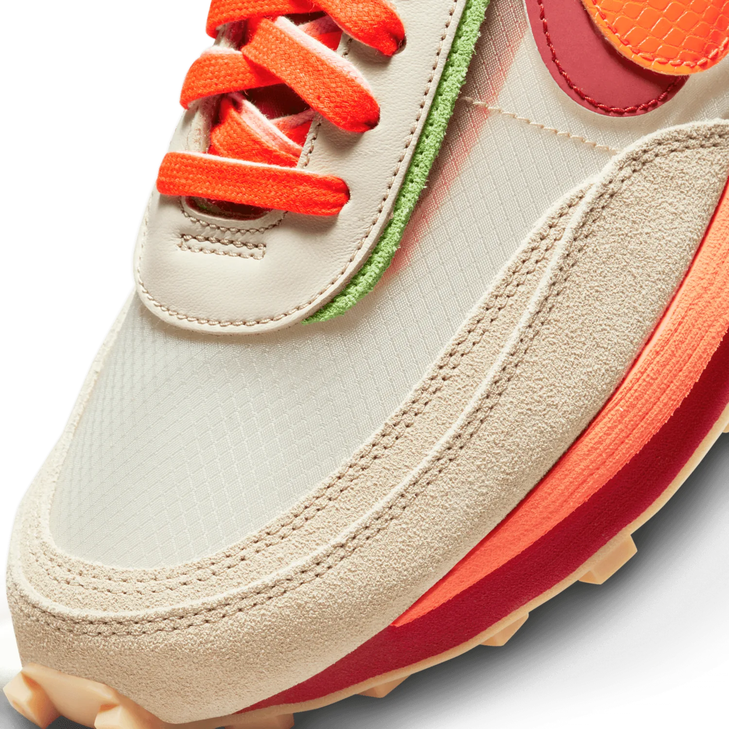 Nike LD Waffle sacai CLOT Net Orange Blaze image 6