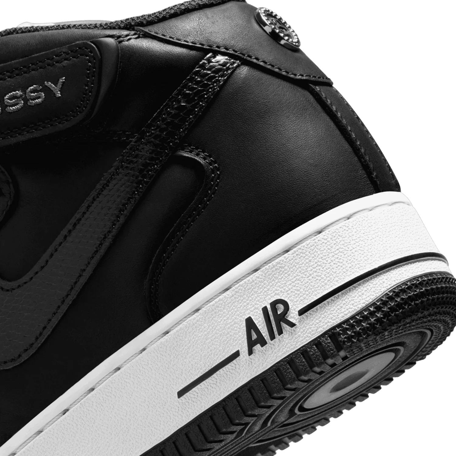 Nike Air Force 1 Mid Stussy Black White image 8