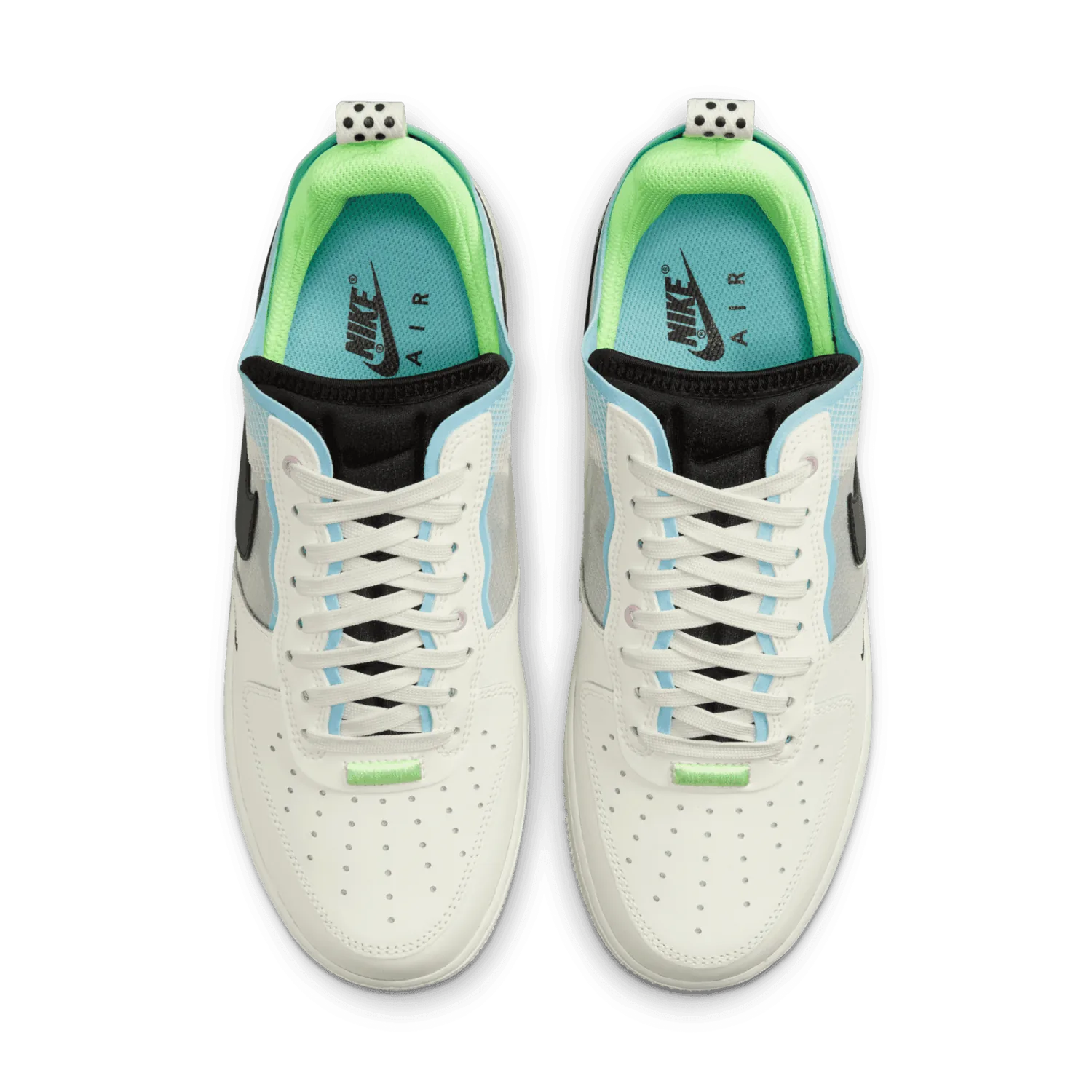 Nike Air Force 1 React White Ghost Green Blue Chill image 3