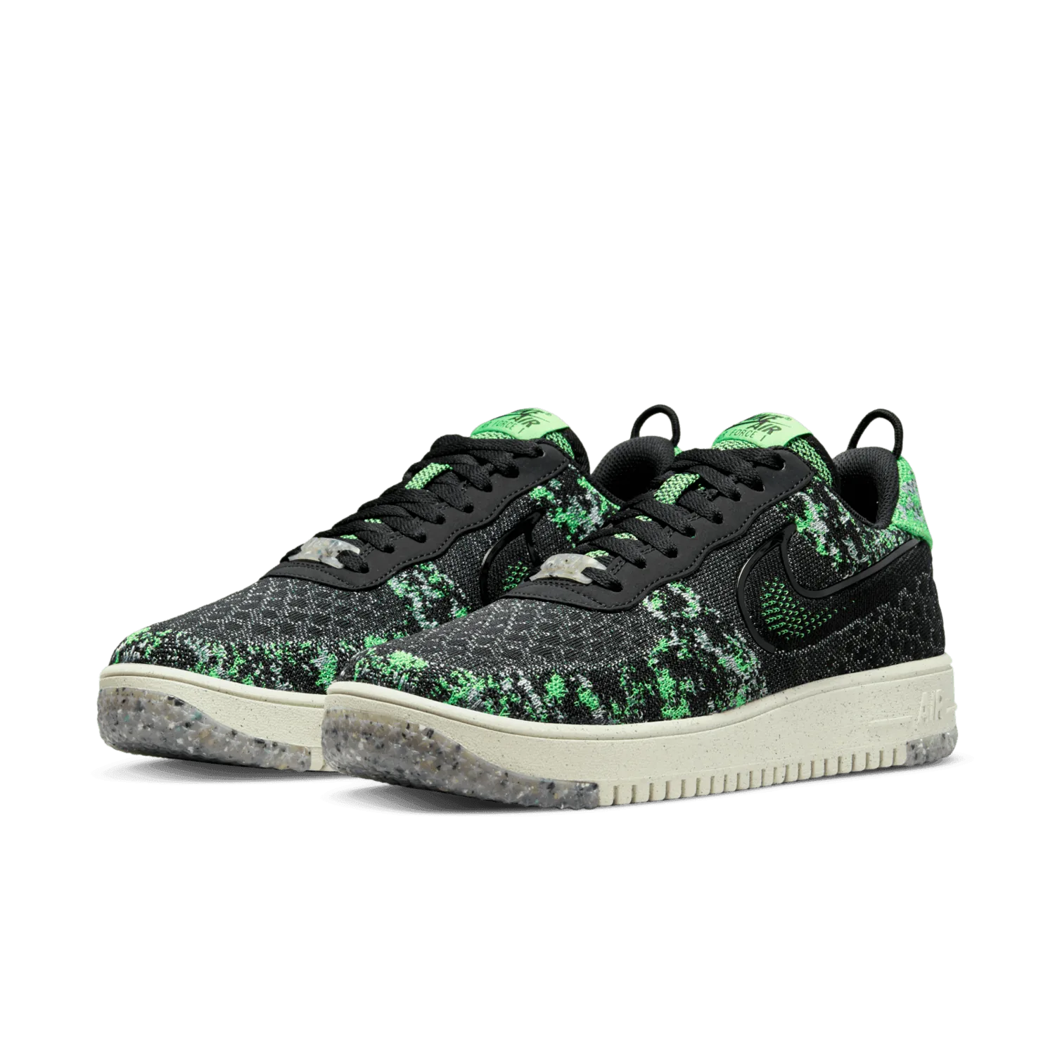 Nike Air Force 1 Crater Flyknit NN Black Scream Green image 3