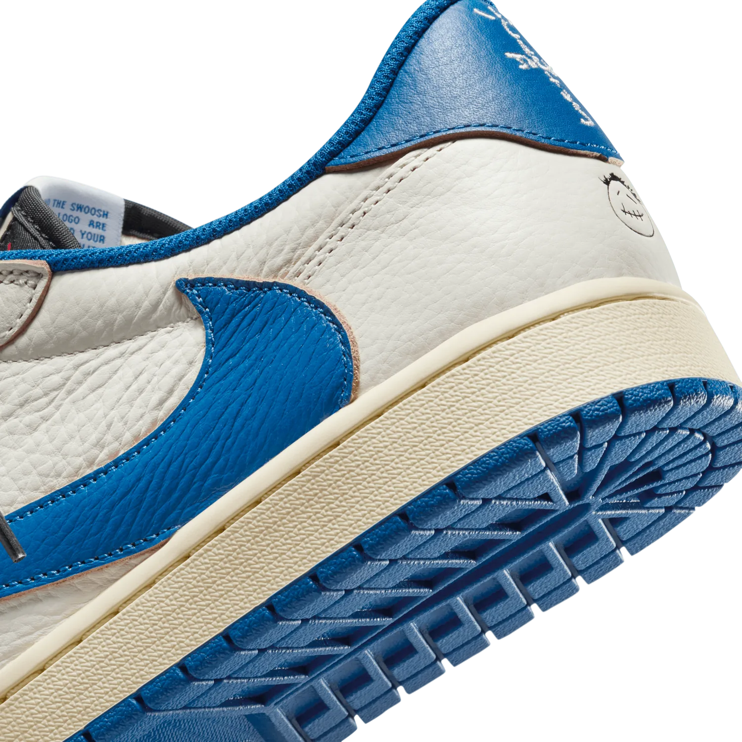 Air Jordan 1 Retro Low OG fragment design Travis Scott Sail Military Blue image 3