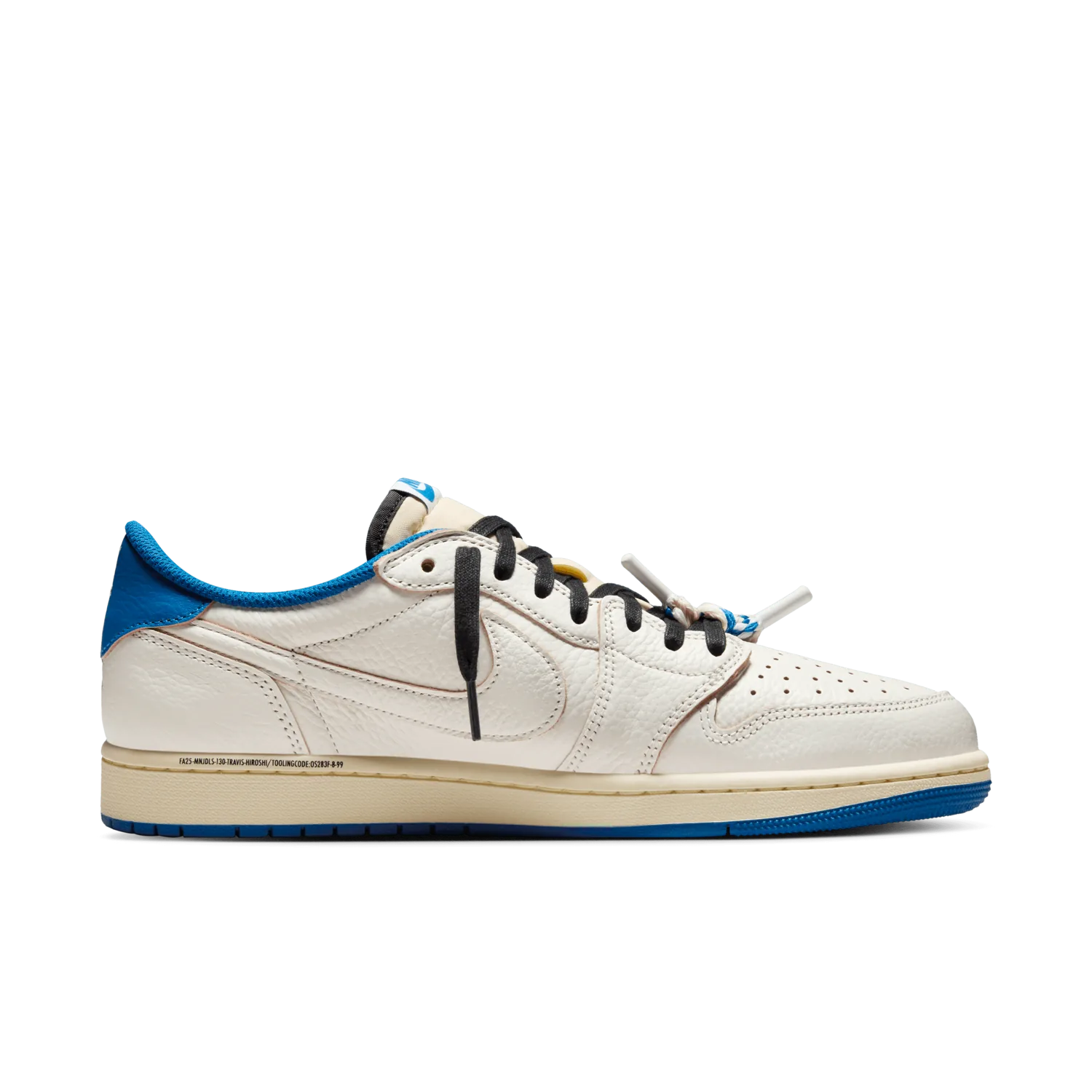 Air Jordan 1 Retro Low OG fragment design Travis Scott Sail Military Blue image 9