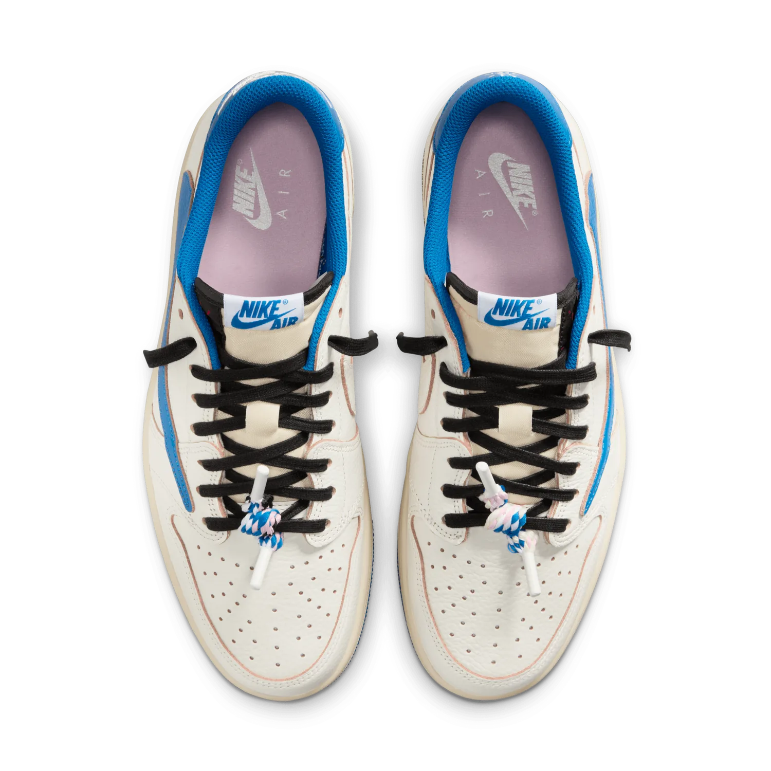 Air Jordan 1 Retro Low OG fragment design Travis Scott Sail Military Blue image 10