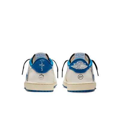 Air Jordan 1 Retro Low OG fragment design Travis Scott Sail Military Blue