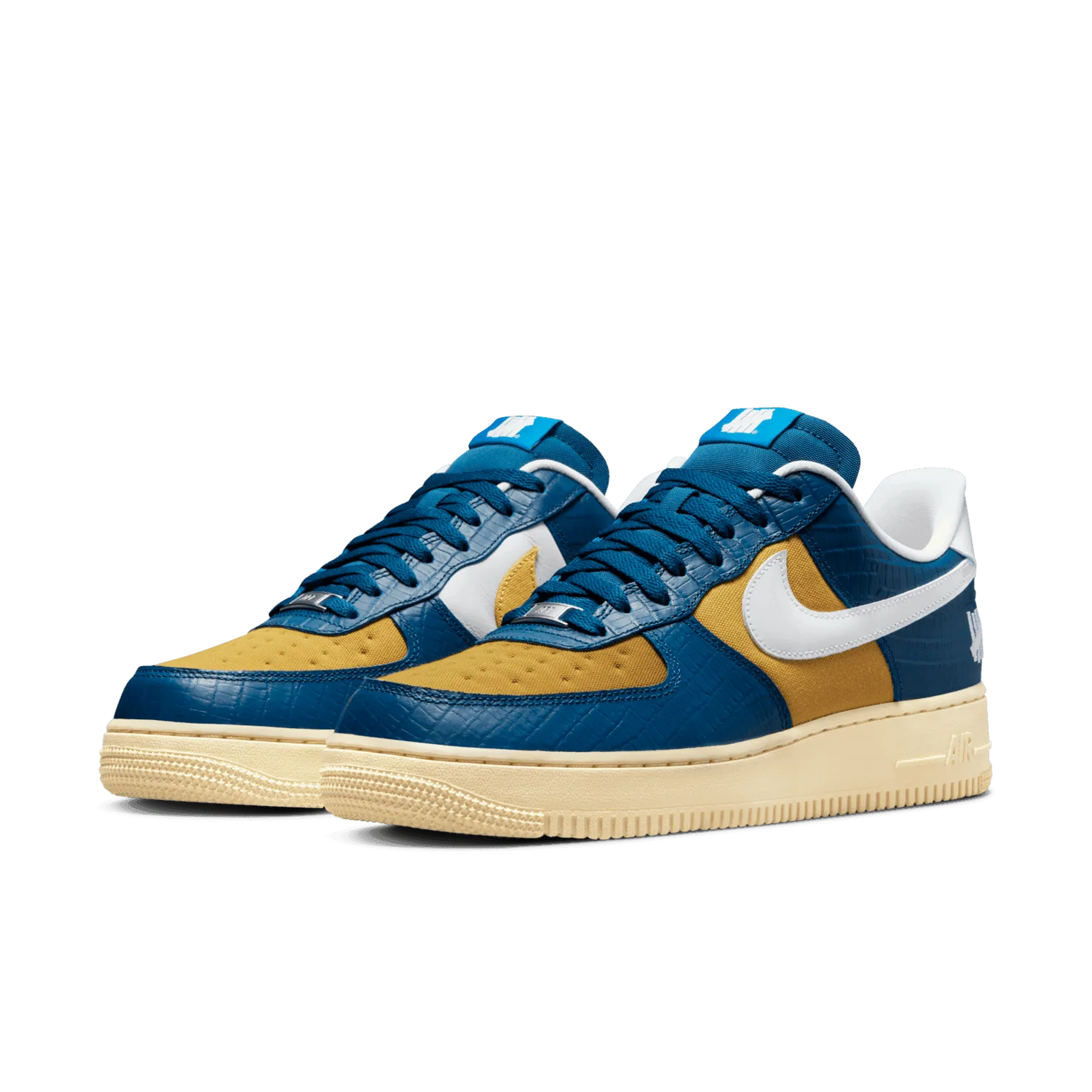 Nike Air Force 1 Undefeated 5 On It Croc Blue & Yellow image 3