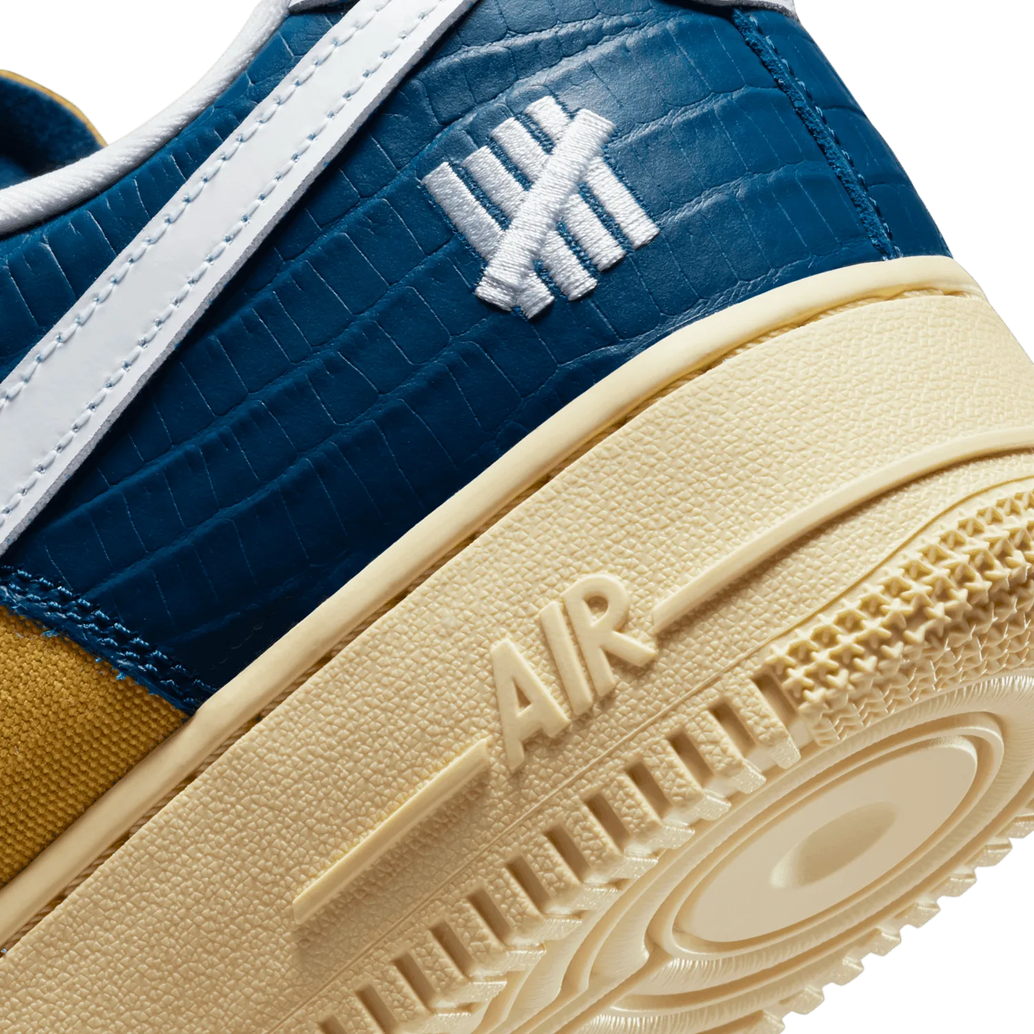 Nike Air Force 1 Undefeated 5 On It Croc Blue & Yellow image 6