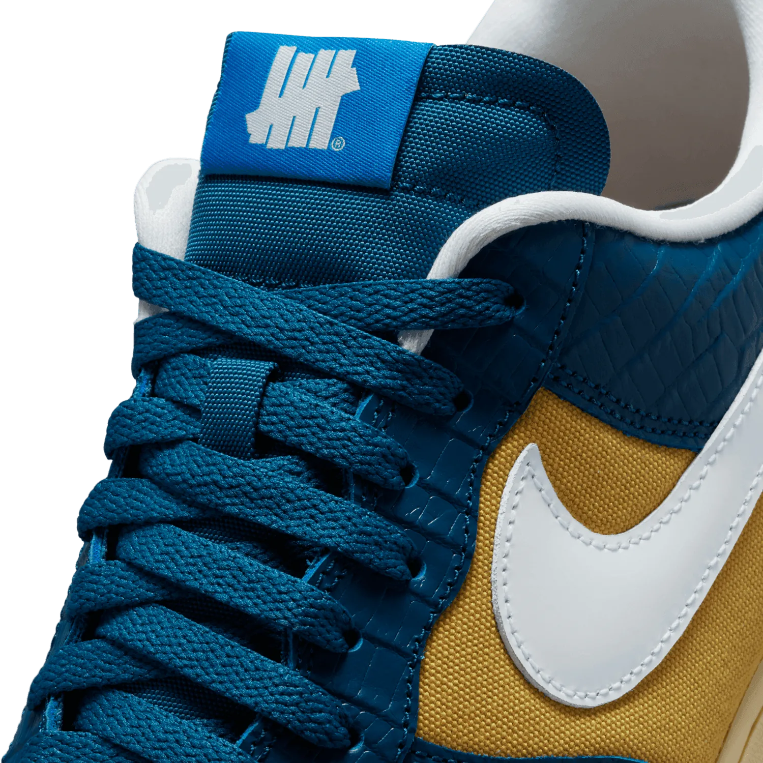 Nike Air Force 1 Undefeated 5 On It Croc Blue & Yellow image 7