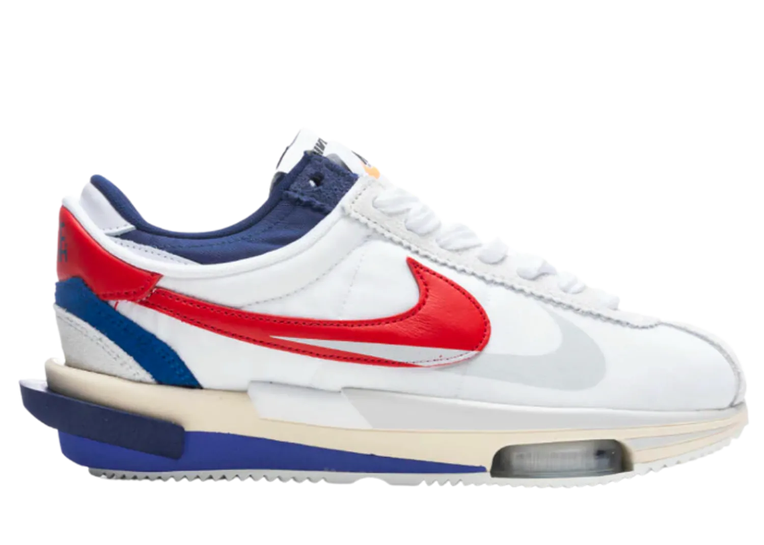 Nike Cortez Sacai White University Red Blue