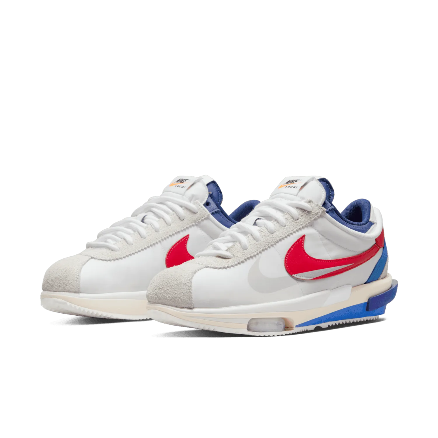 Nike Cortez Sacai White University Red Blue image 5