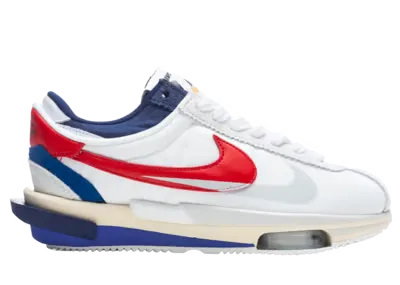 Nike Cortez Sacai White University Red Blue