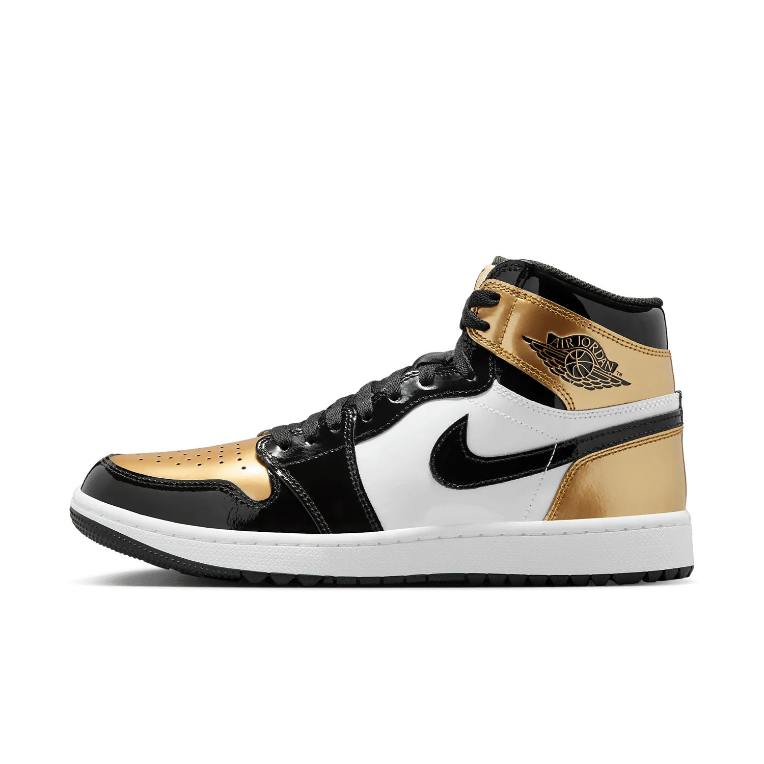 Air Jordan 1 High Golf Patent Gold Toe