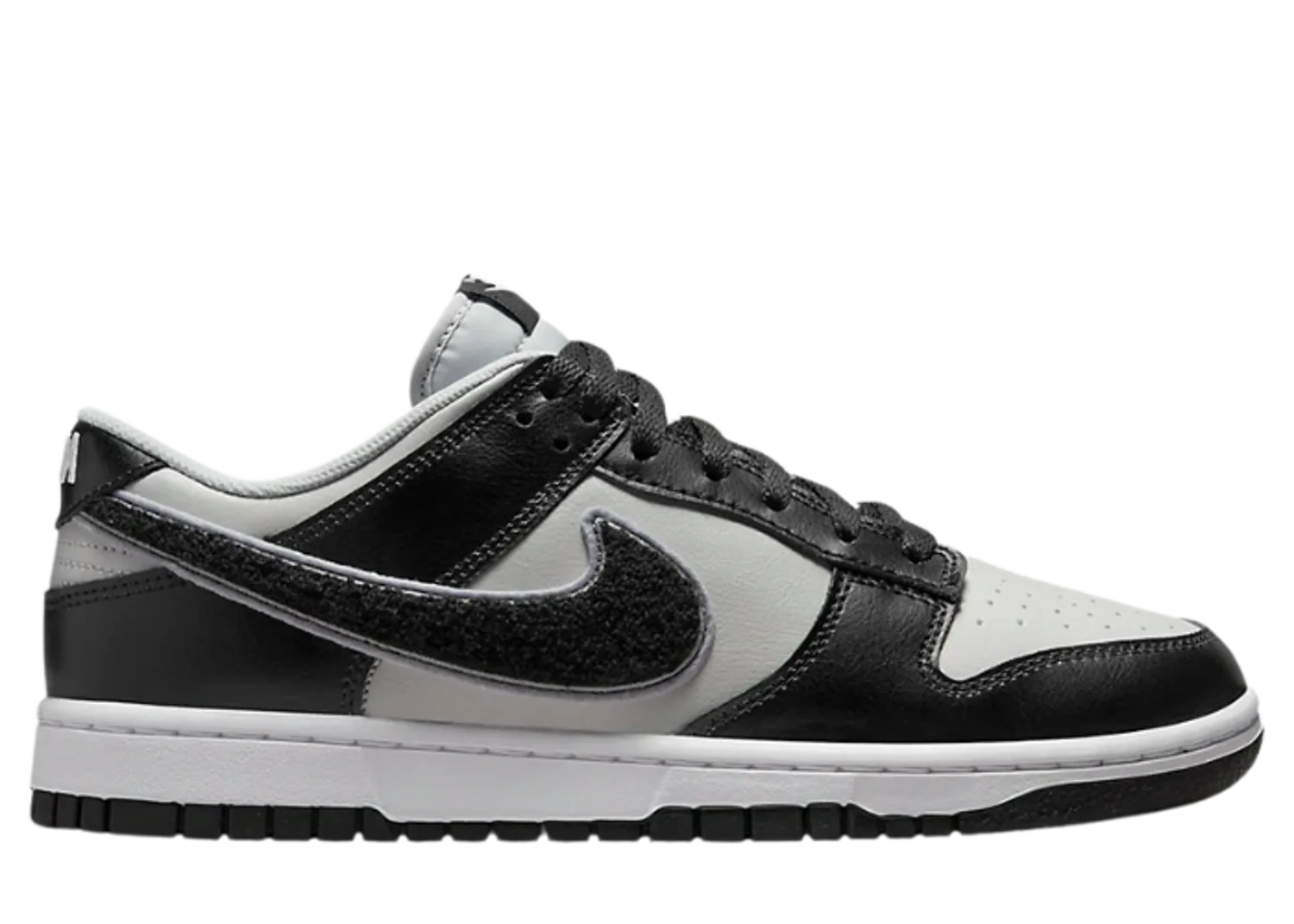 Nike Dunk Low Chenille Swoosh Black Grey