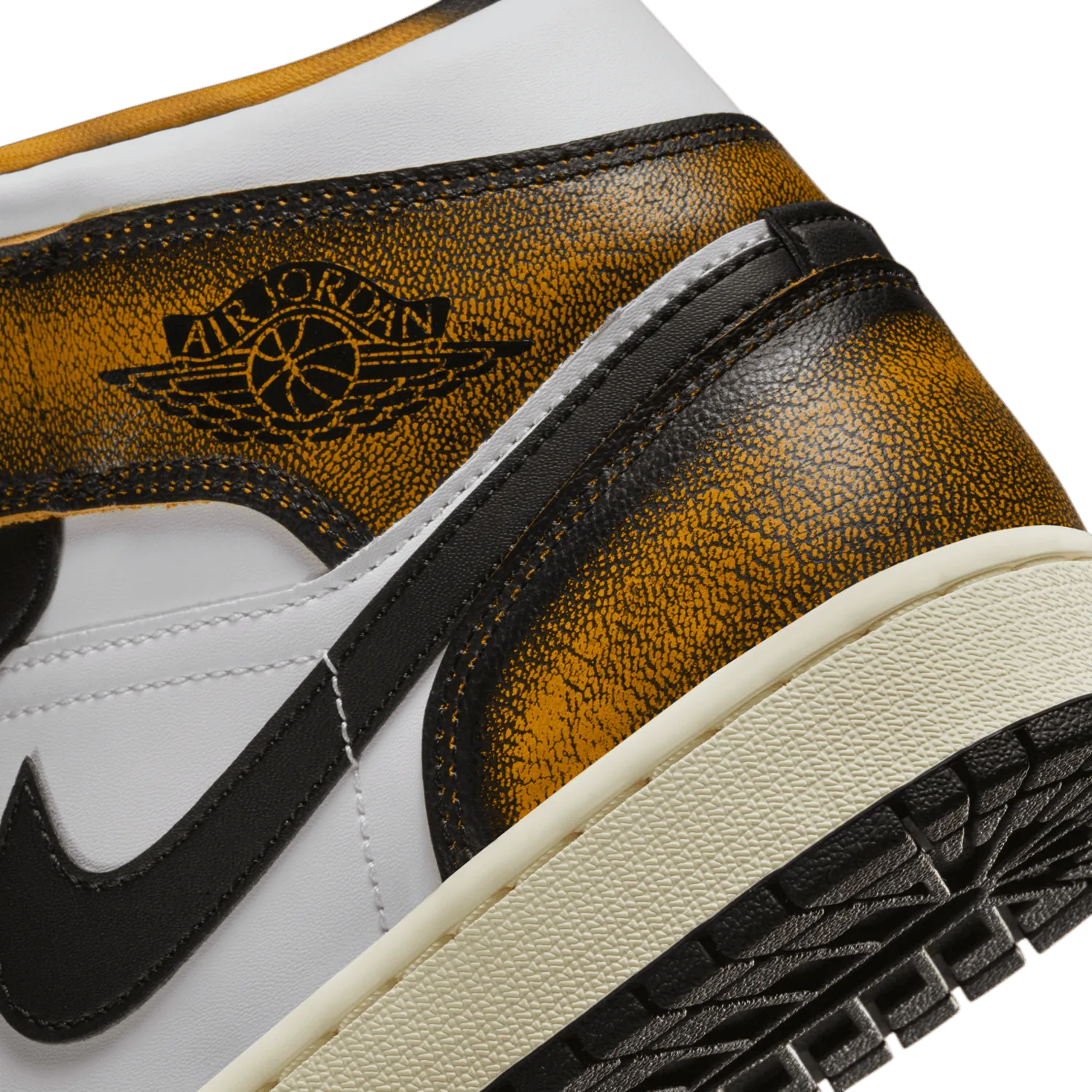 Air Jordan 1 Mid SE Wear Away Black Taxi image 7