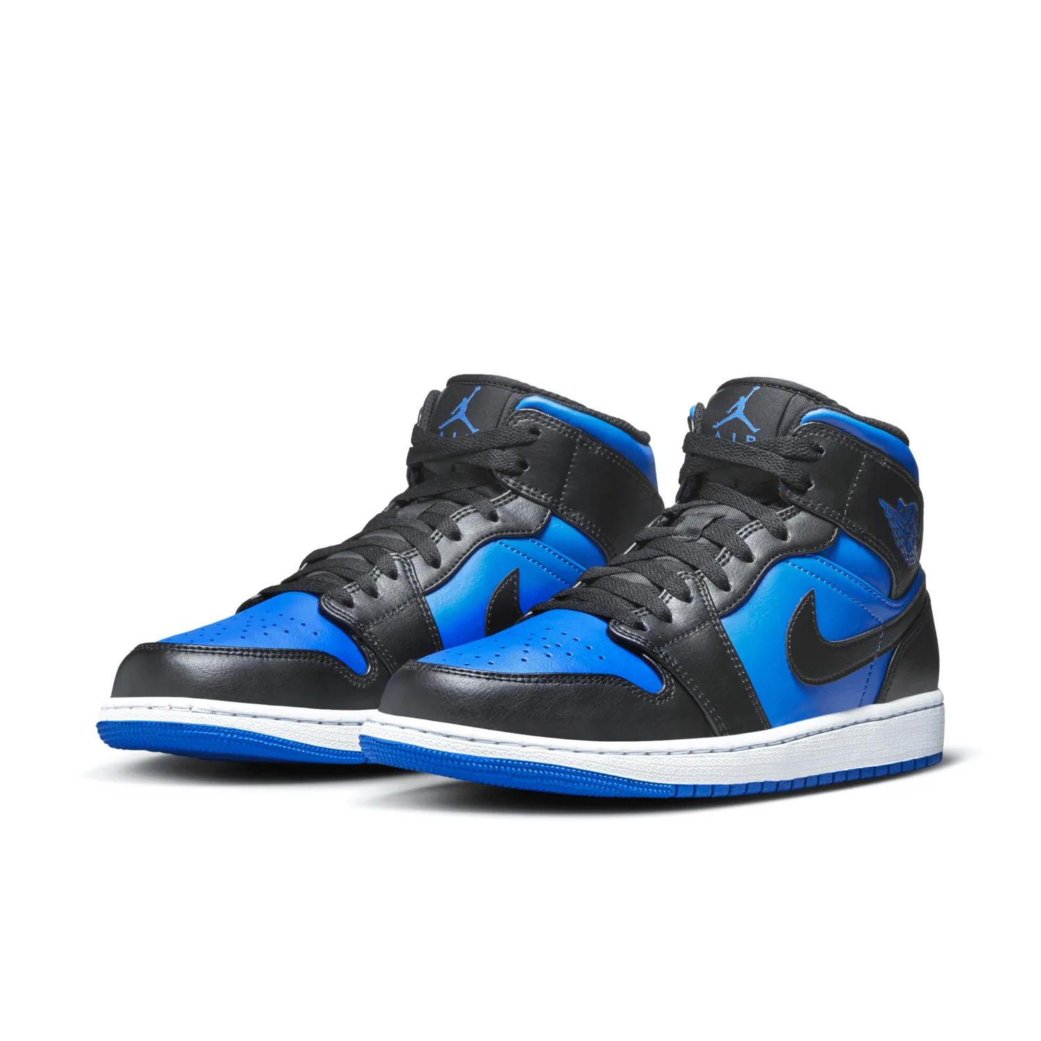 Air Jordan 1 Mid Black Royal Blue image 5