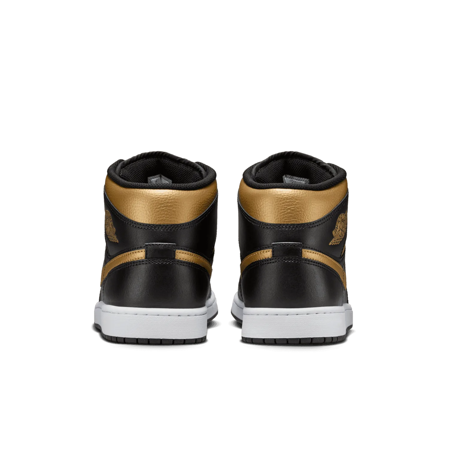 Air Jordan 1 Mid Black Gold image 4