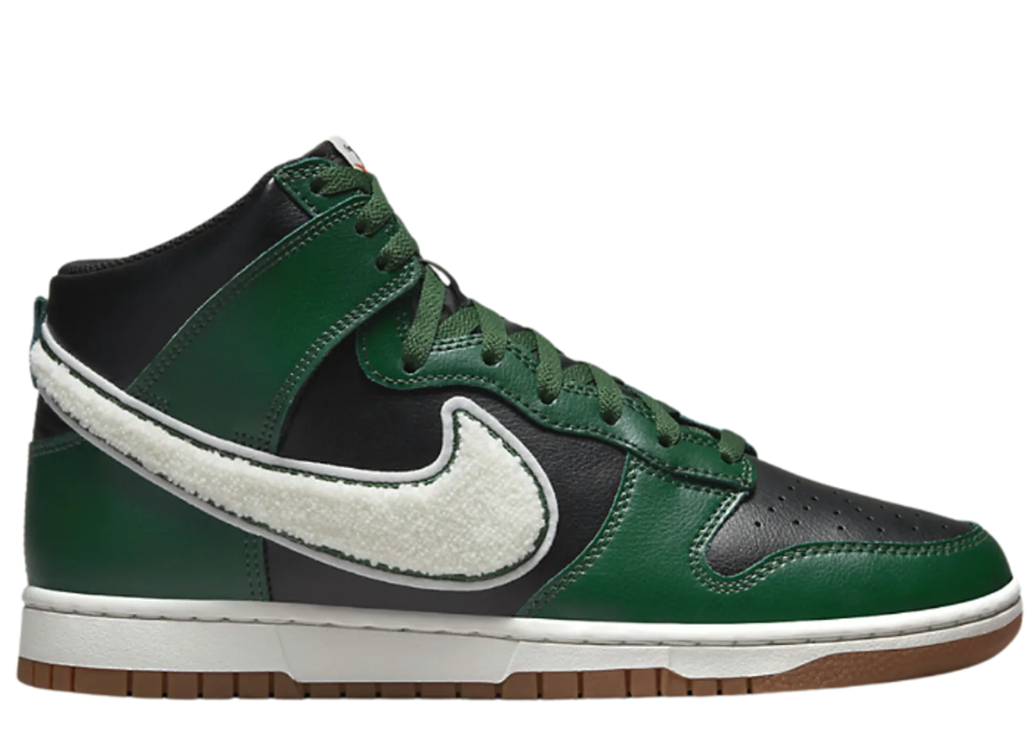 Nike Dunk High Chenille Swoosh Black Green