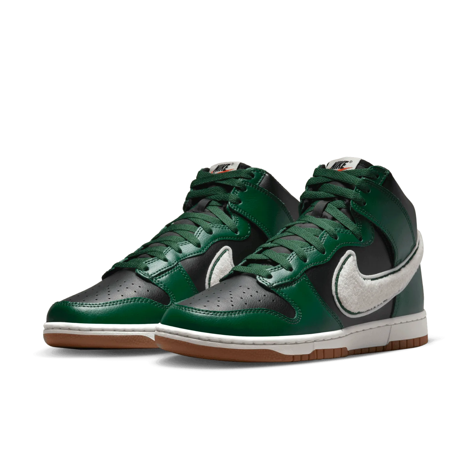 Nike Dunk High Chenille Swoosh Black Green image 4