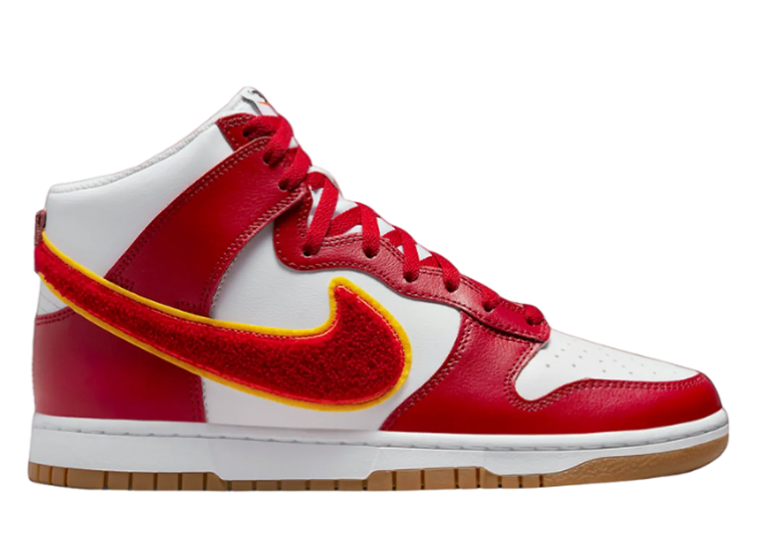 Nike Dunk High Chenille Swoosh Gym Red