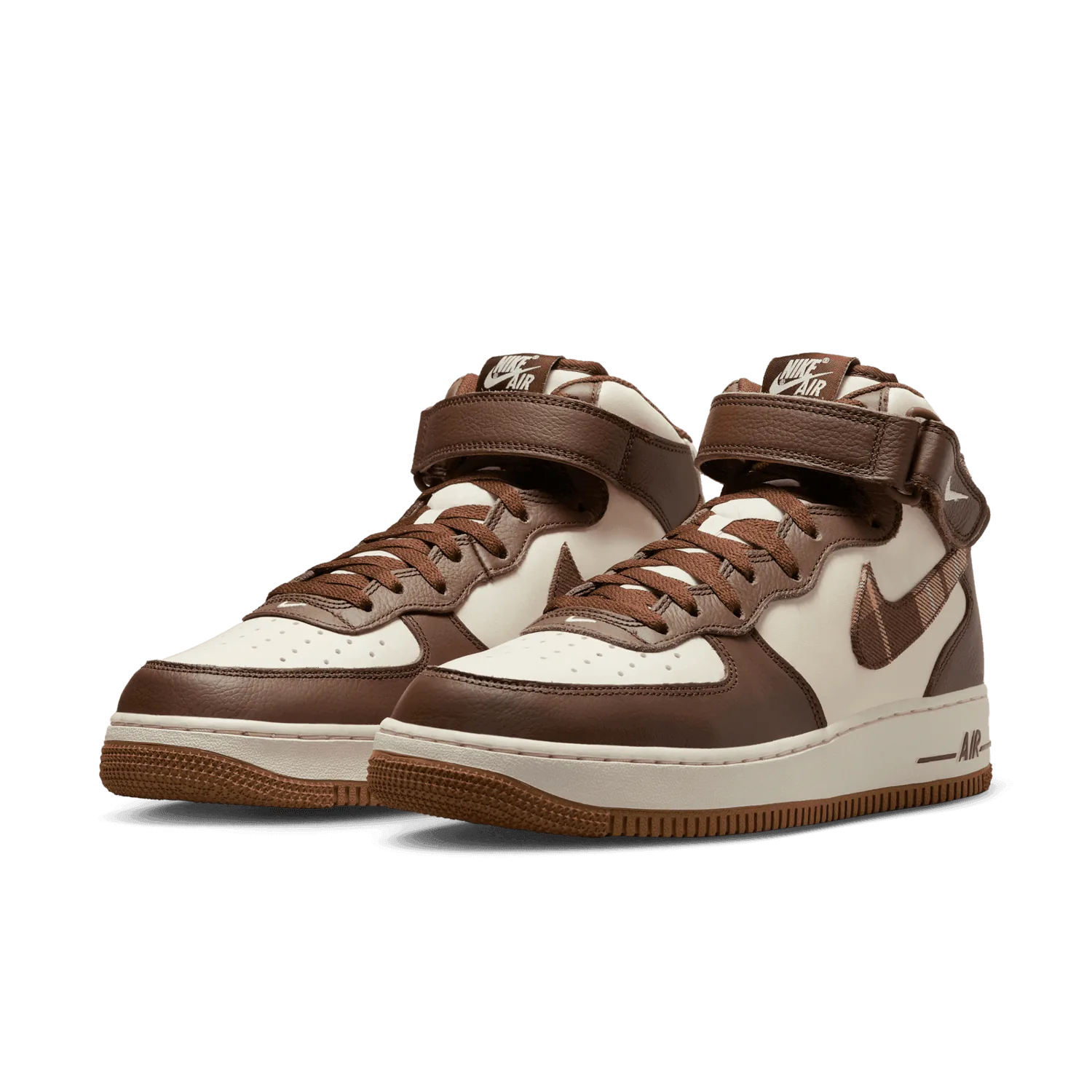 Nike Air Force 1 '07 Mid Brown Plaid image 4
