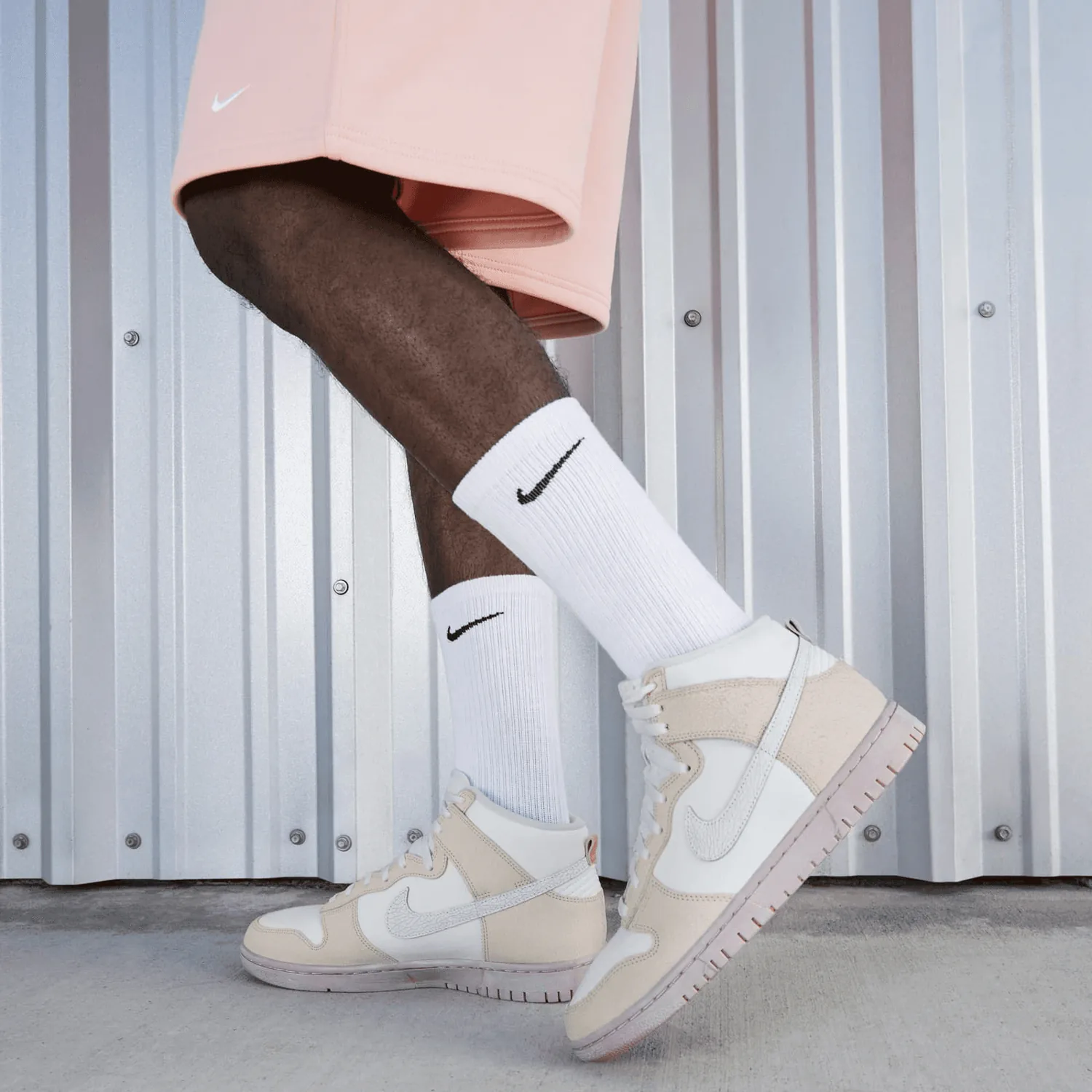 Nike Dunk High EMB Tan White image 9